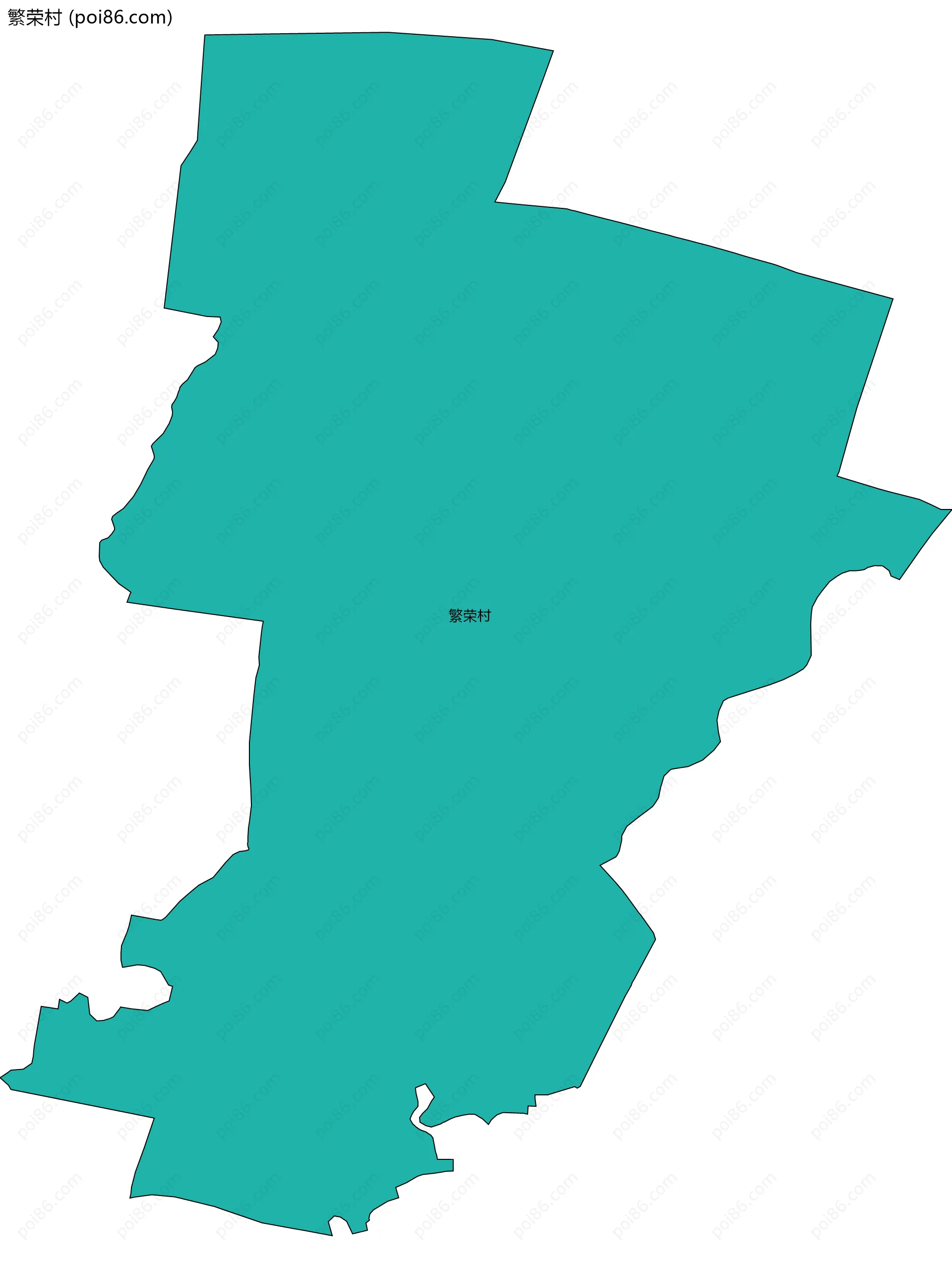 繁荣村边界地图