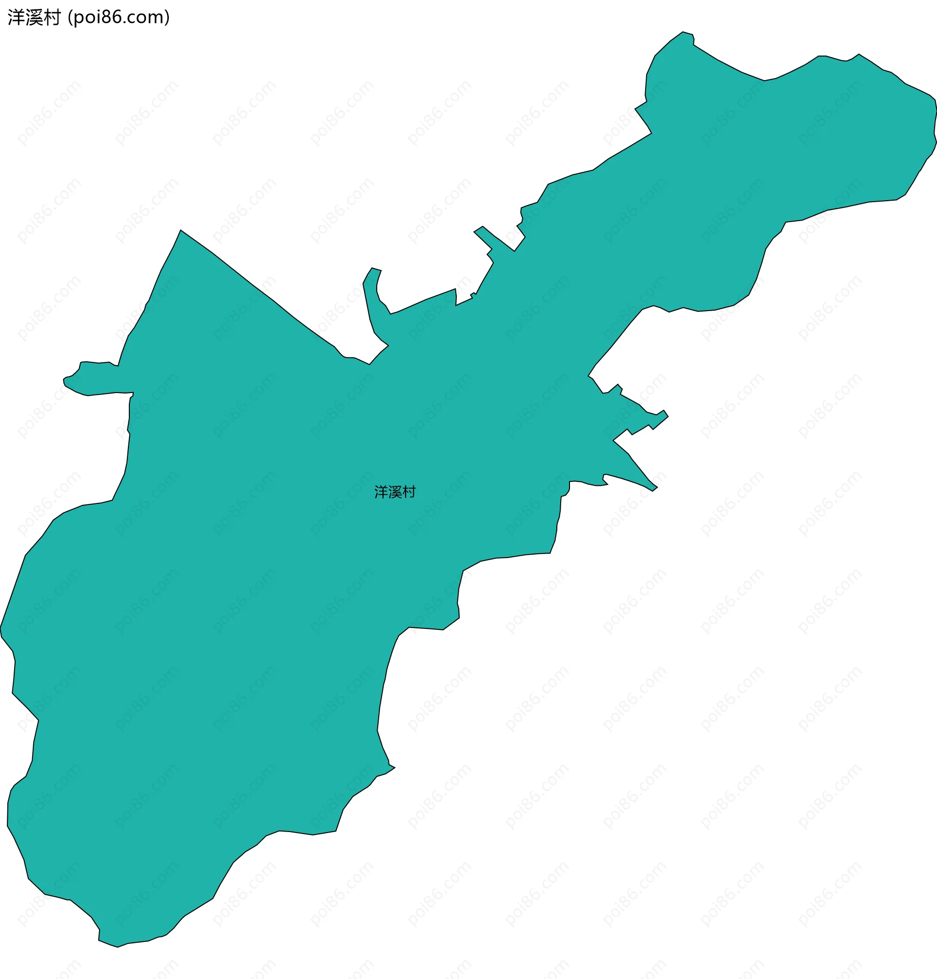 洋溪村边界地图