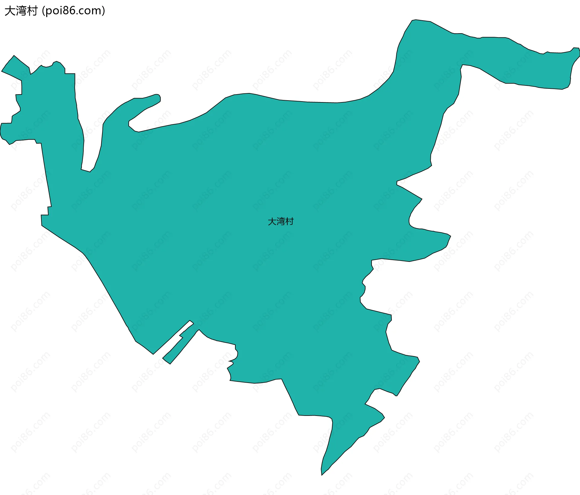 大湾村边界地图