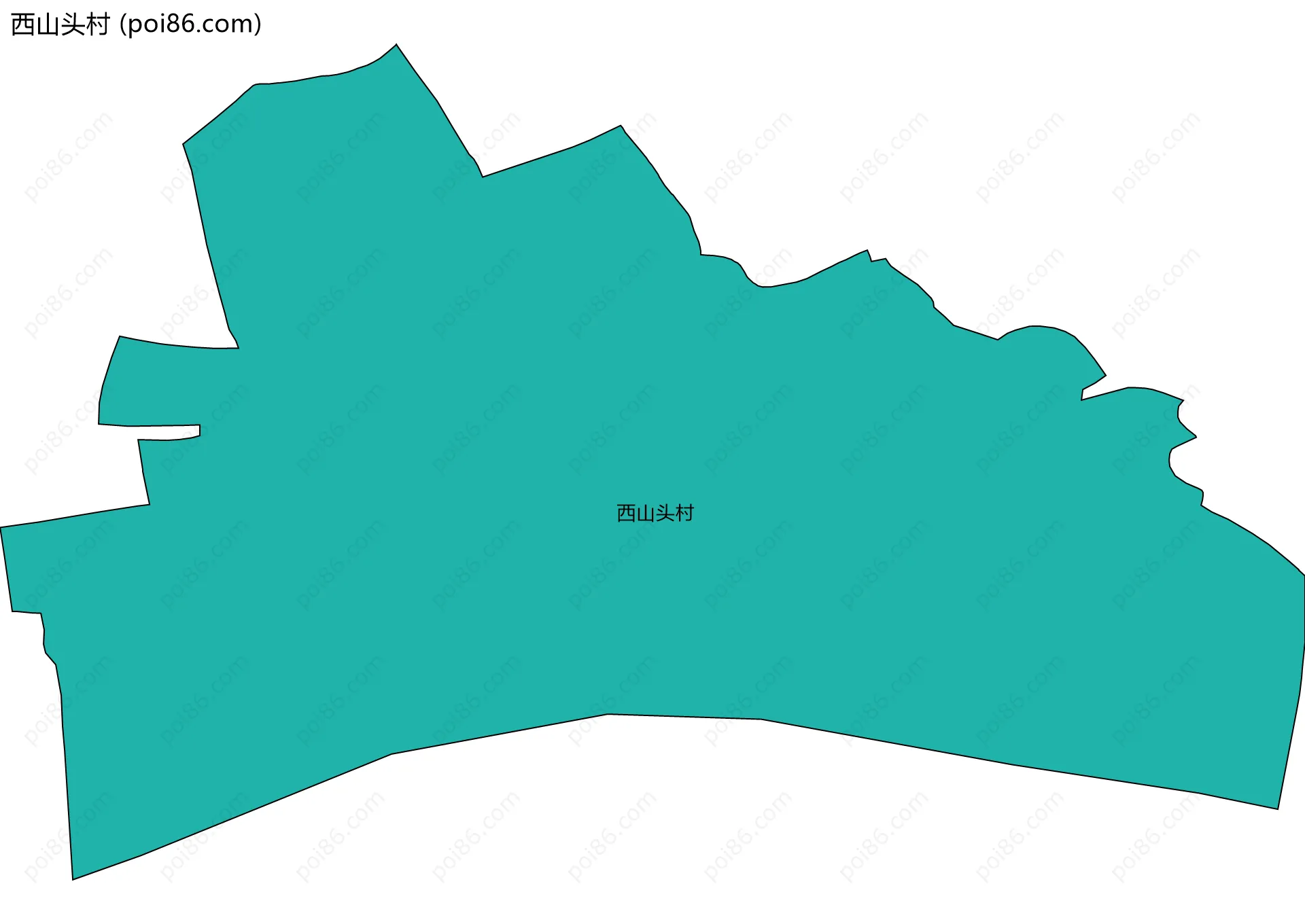西山头村边界地图