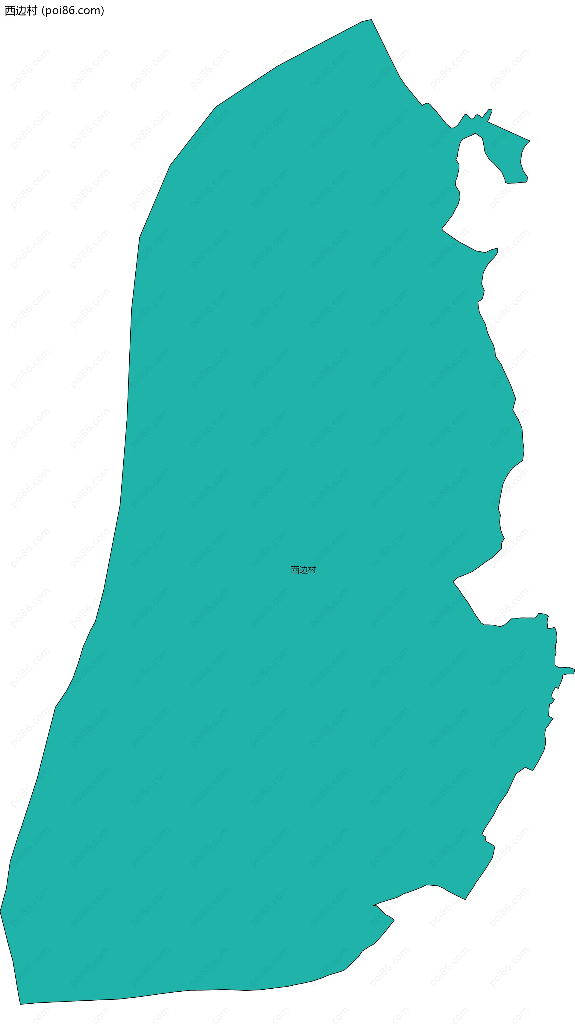 西边村边界地图