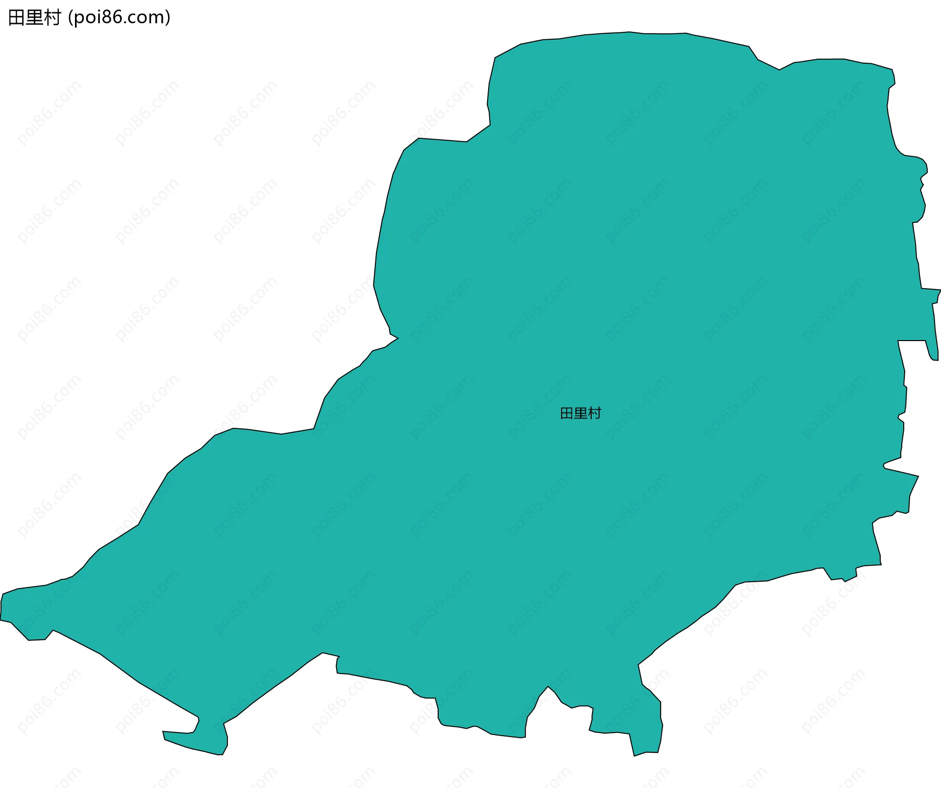 田里村边界地图