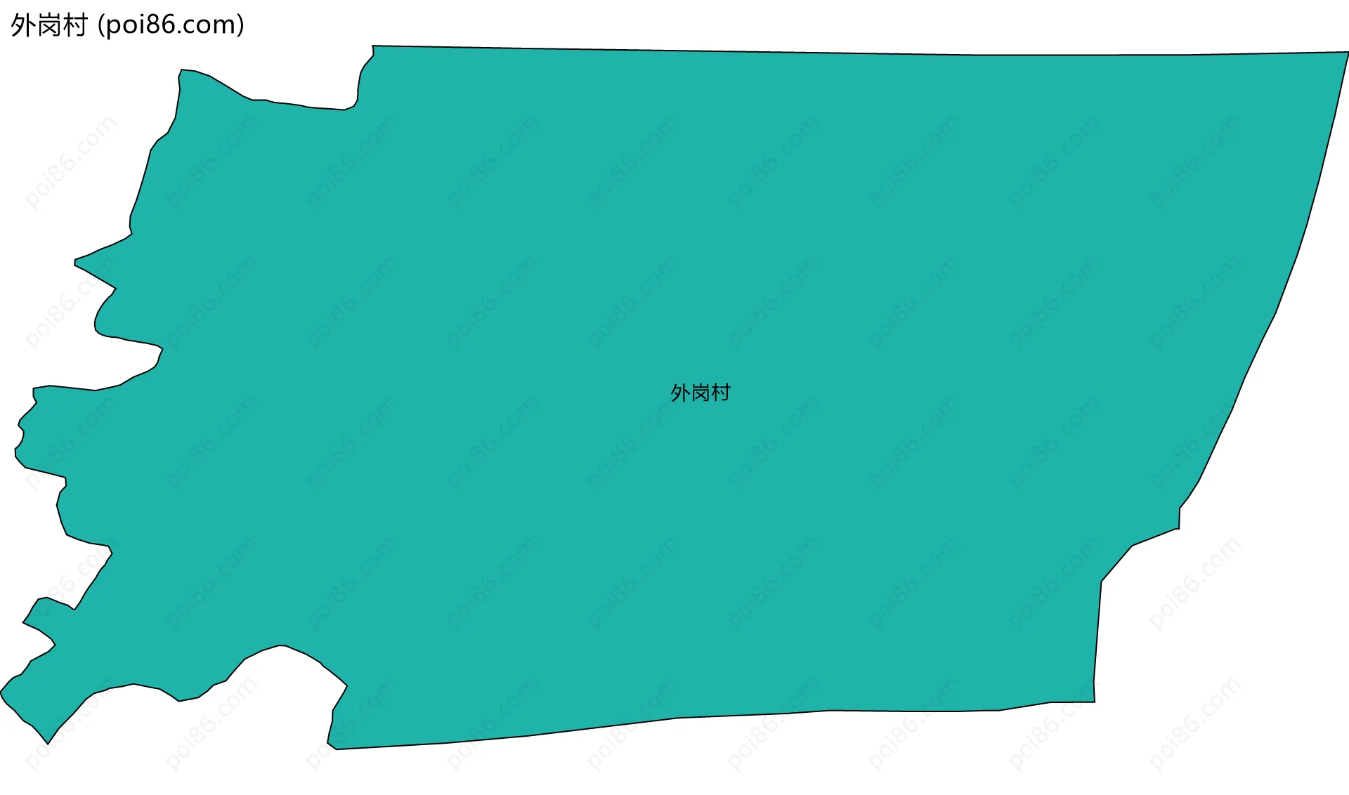 外岗村边界地图