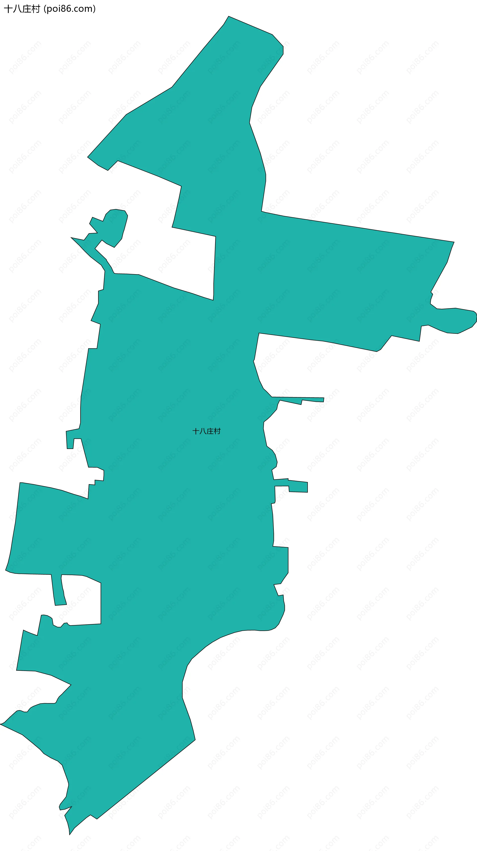 十八庄村边界地图