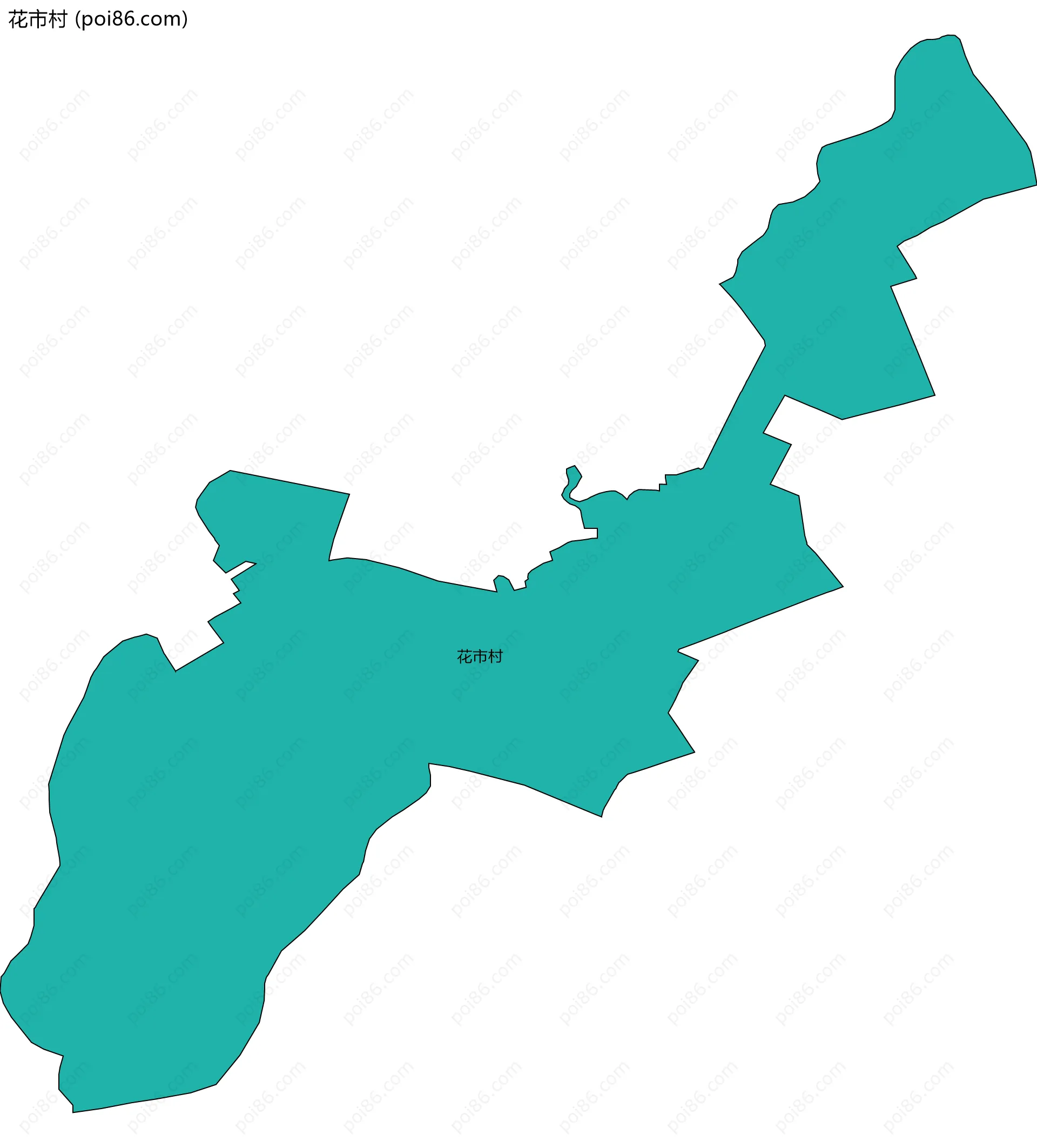 花市村边界地图