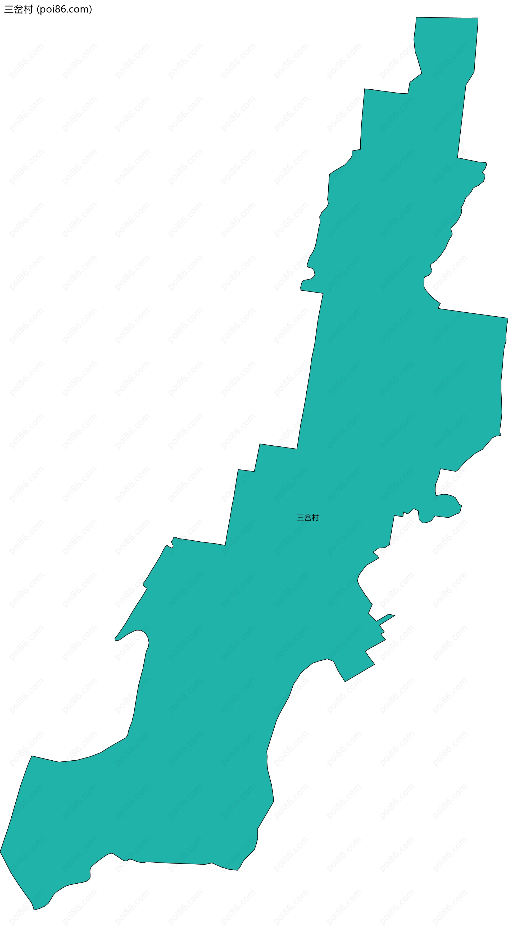 三岔村边界地图