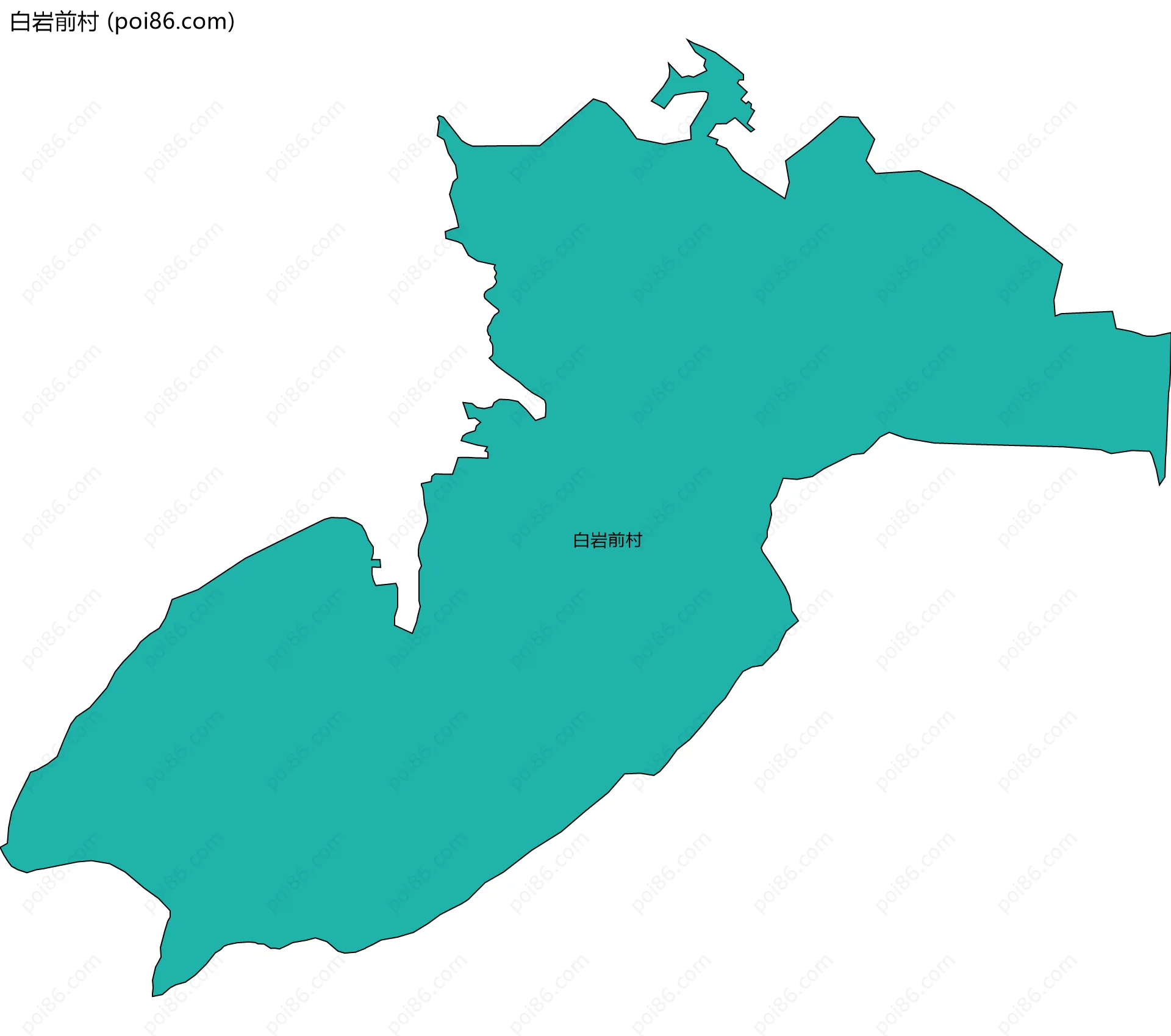白岩前村边界地图