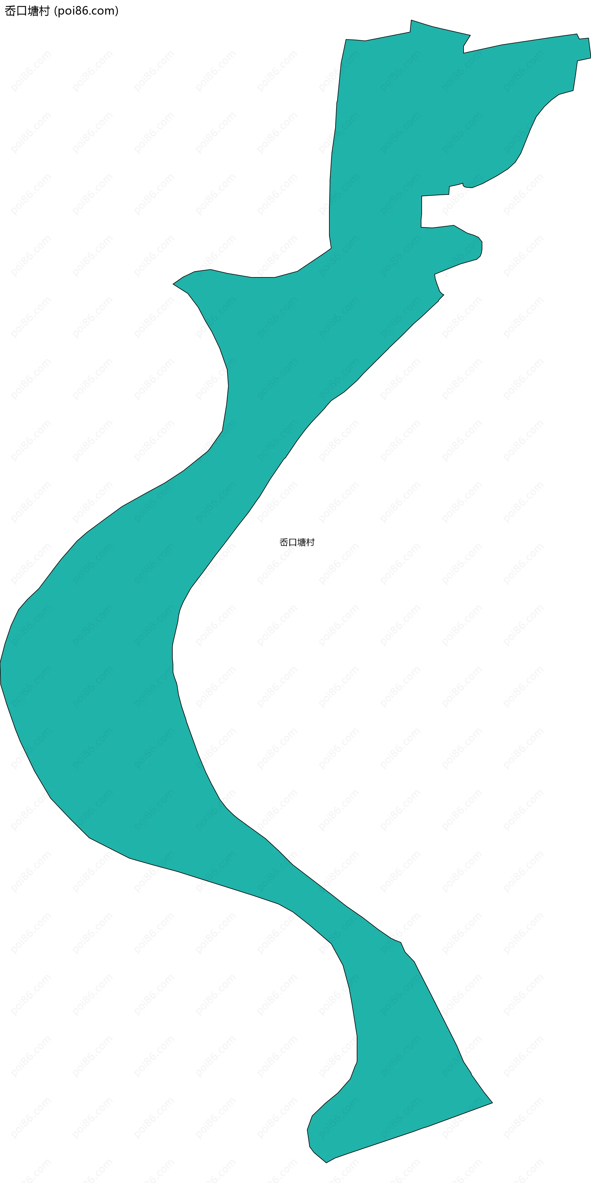 岙口塘村边界地图