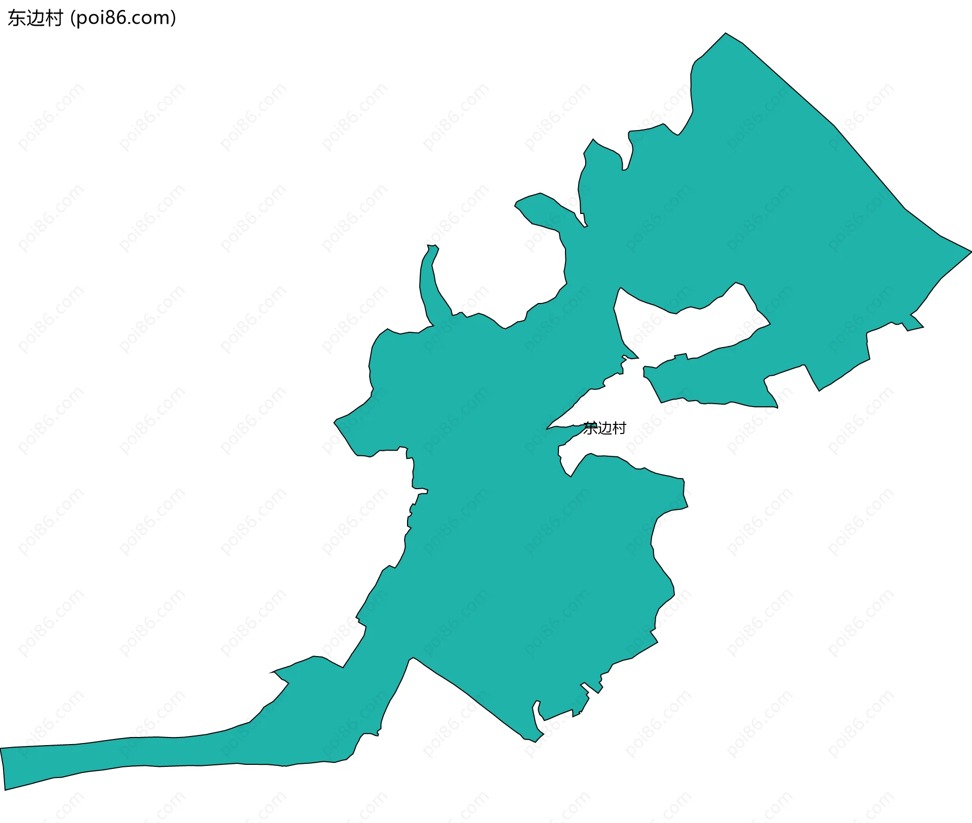 东边村边界地图