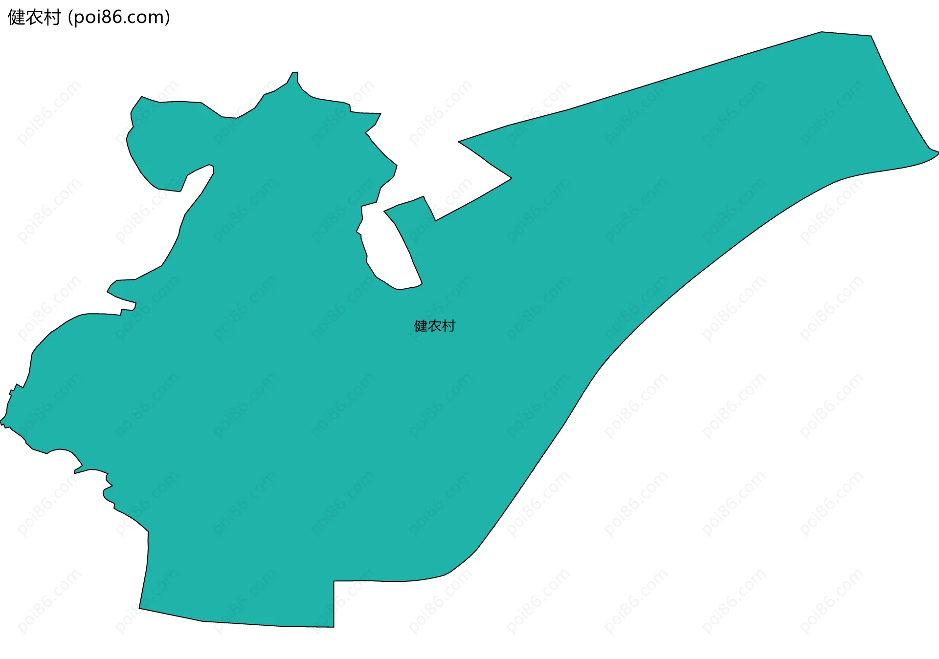 健农村边界地图