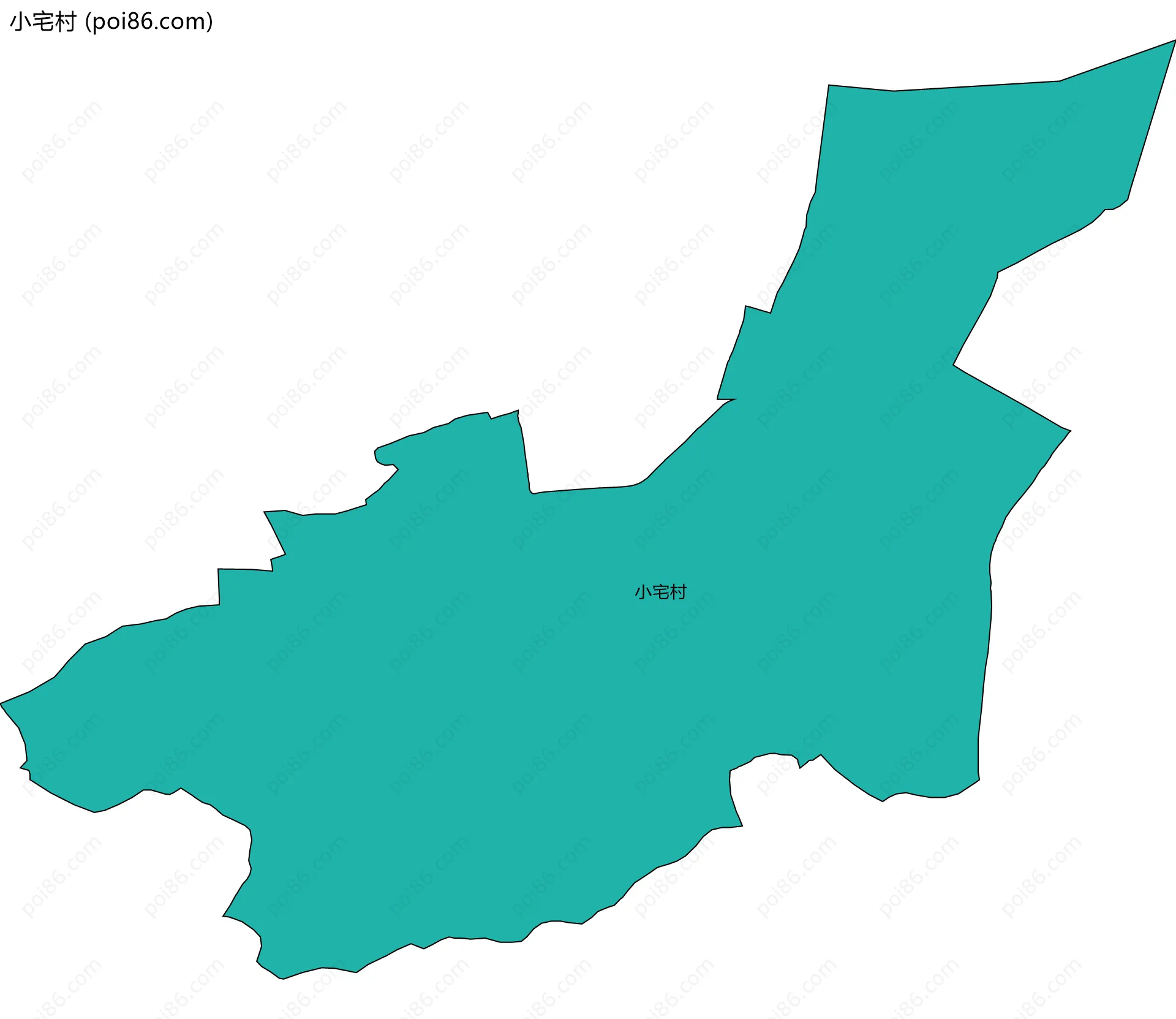 小宅村边界地图