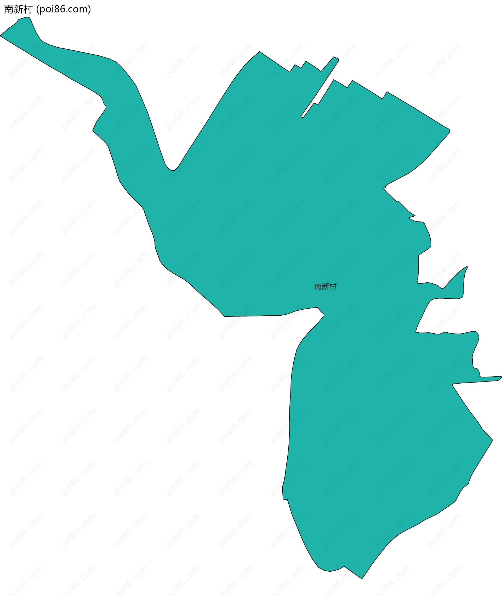 南新村边界地图