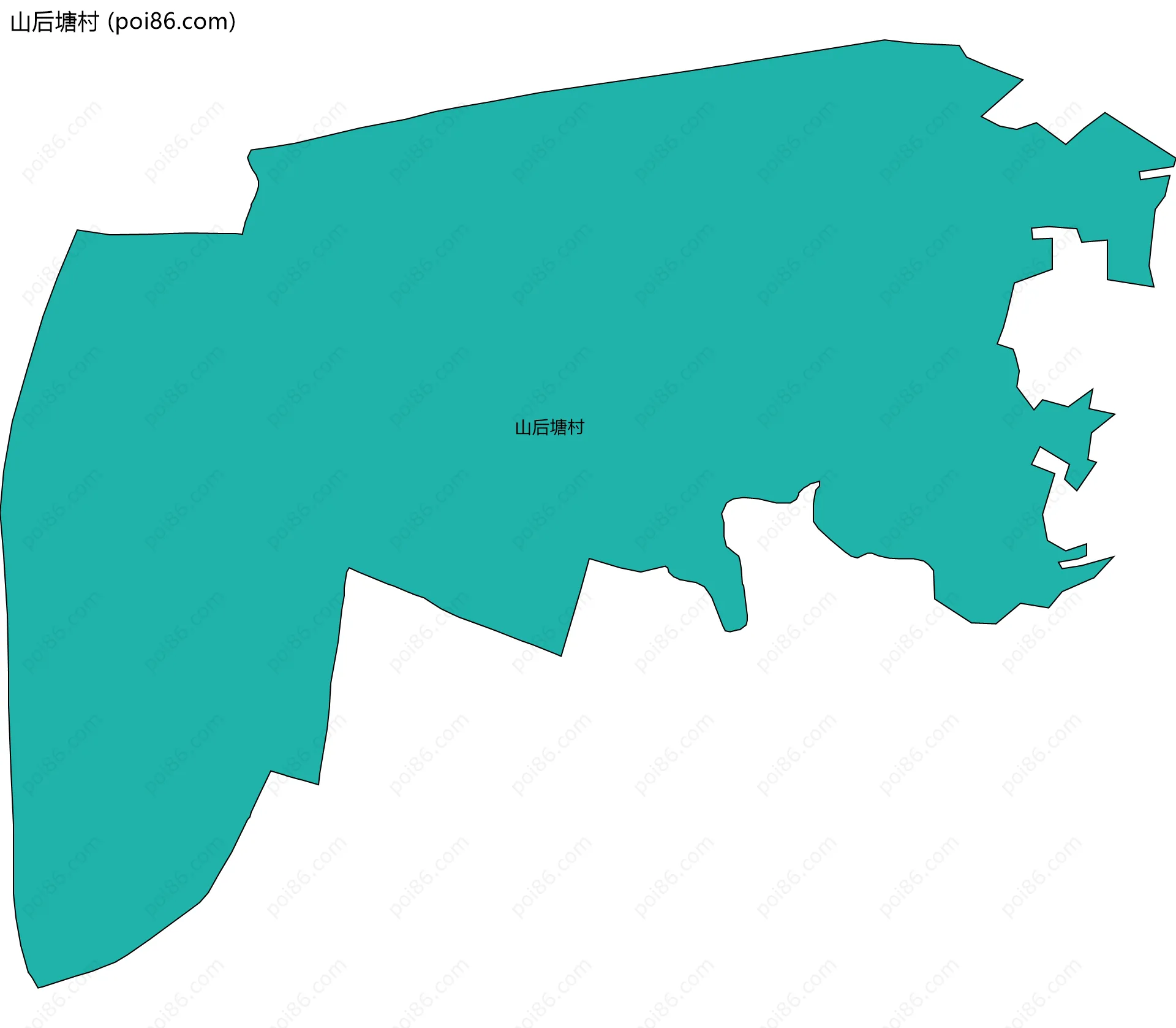 山后塘村边界地图