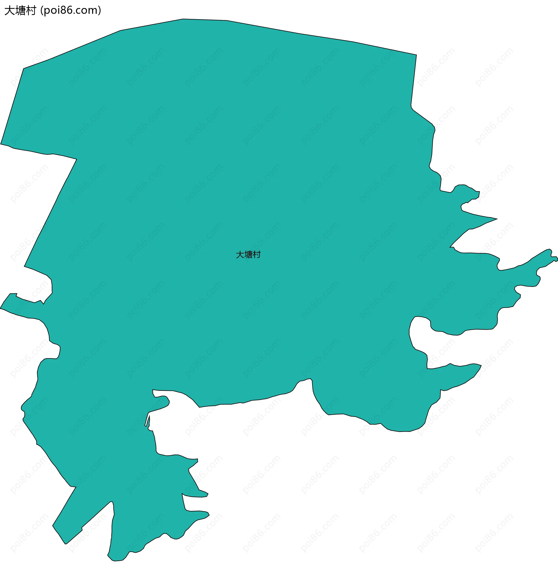 大塘村边界地图