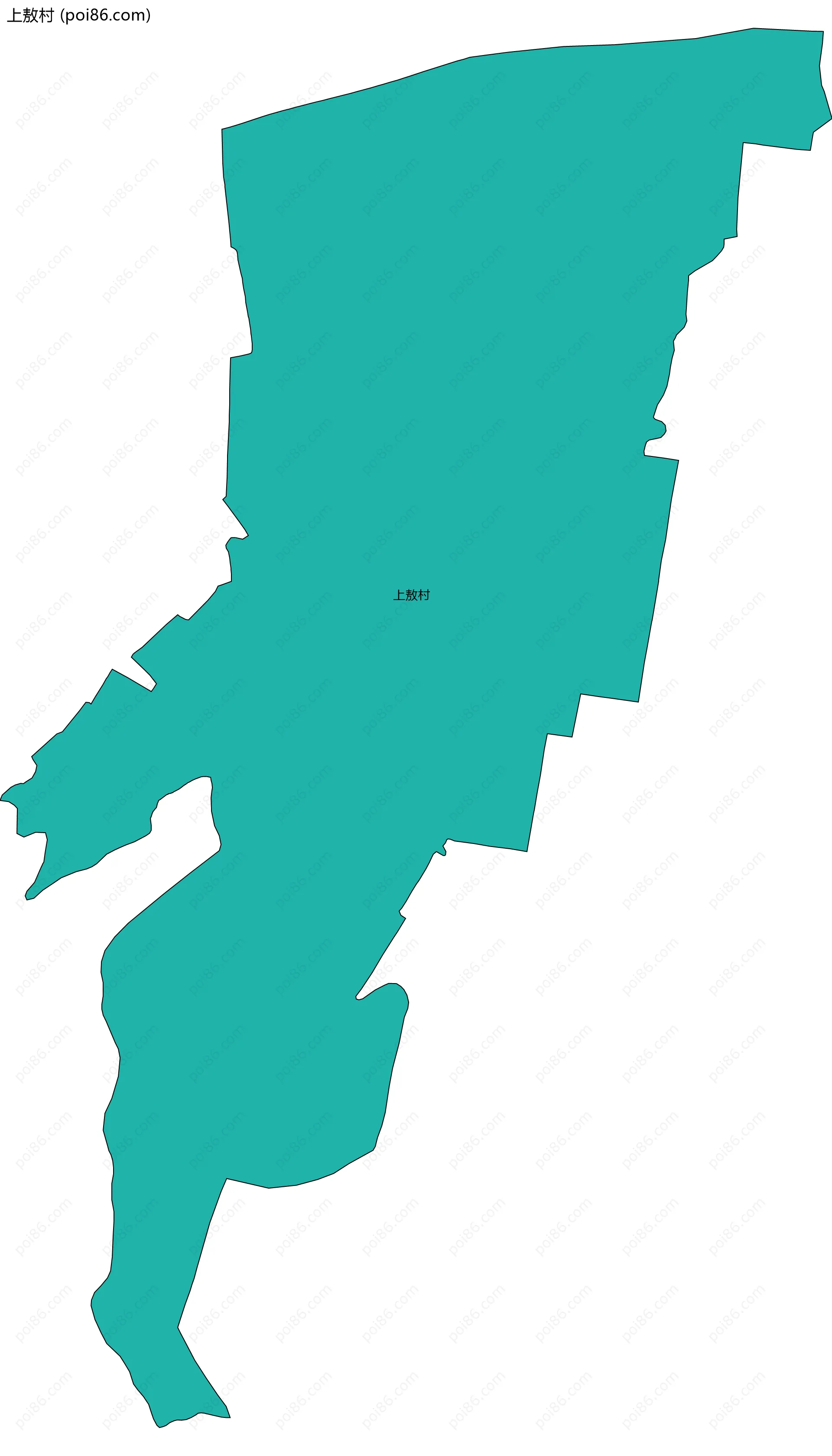 上敖村边界地图