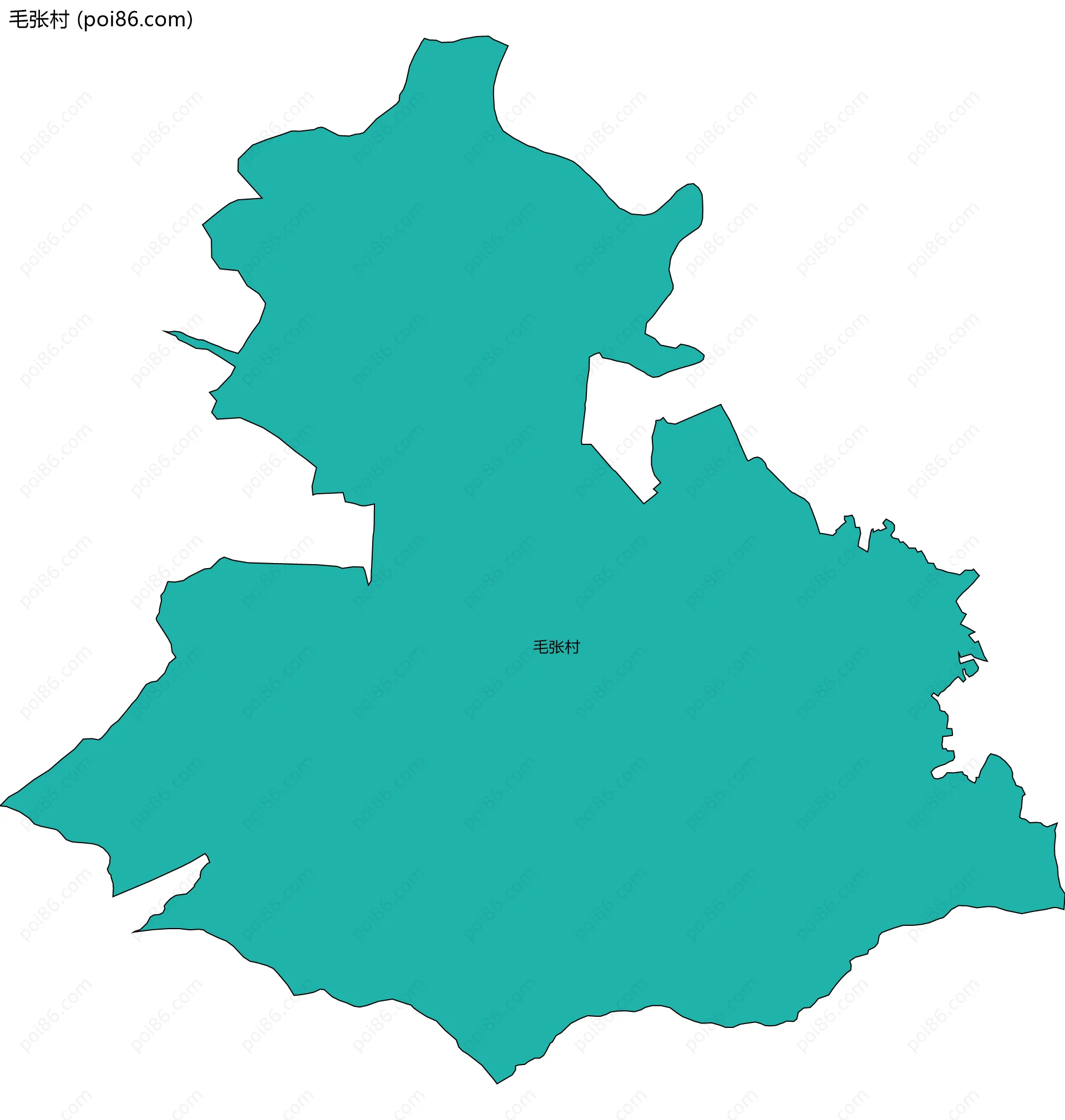 毛张村边界地图