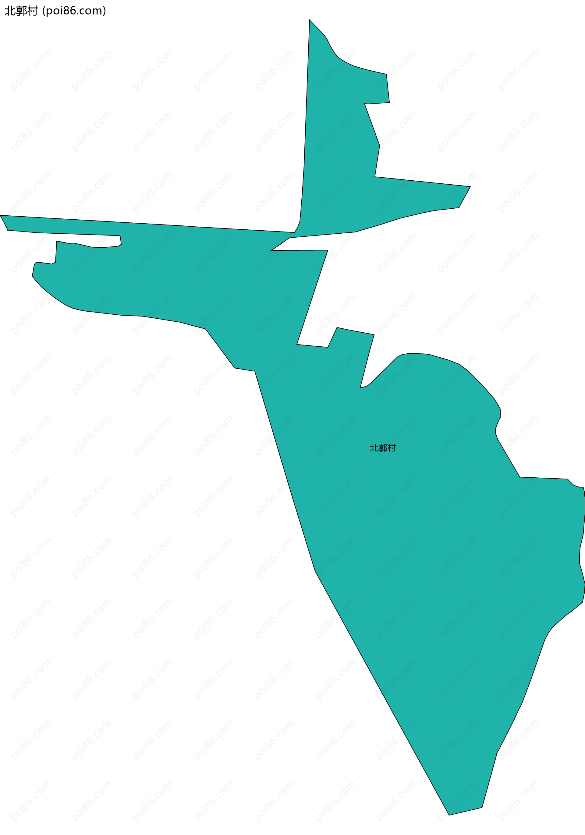 北郭村边界地图