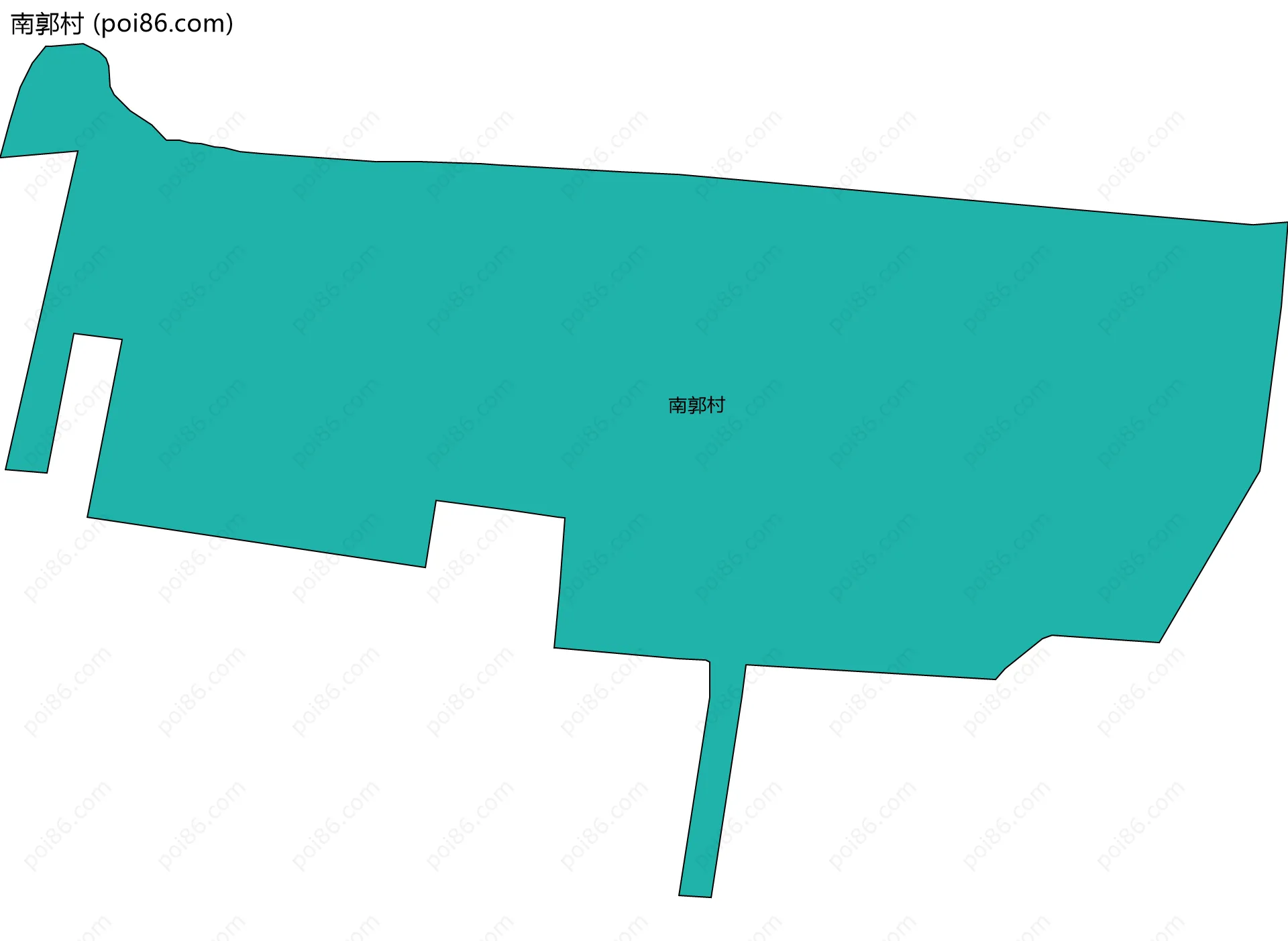 南郭村边界地图