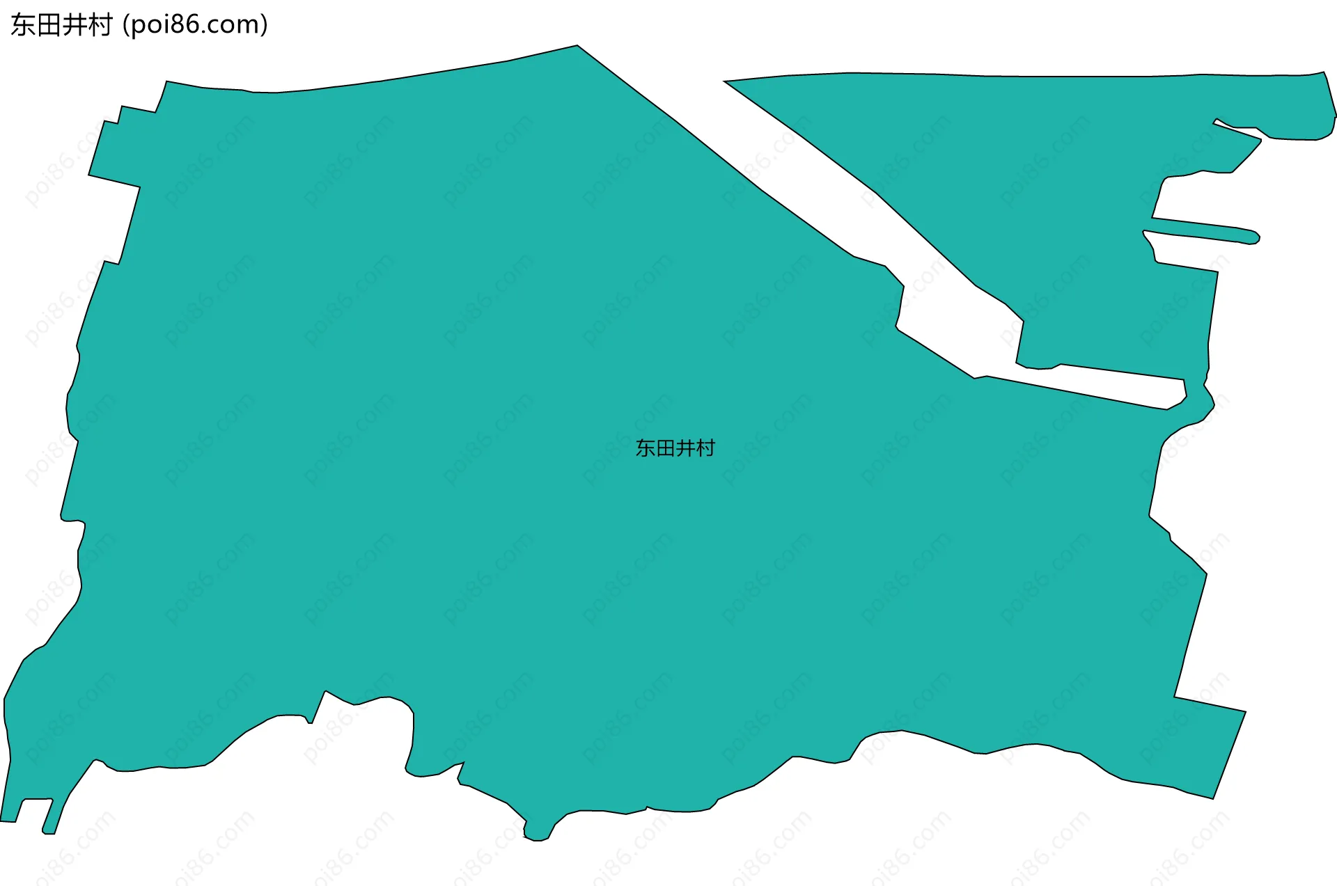 东田井村边界地图