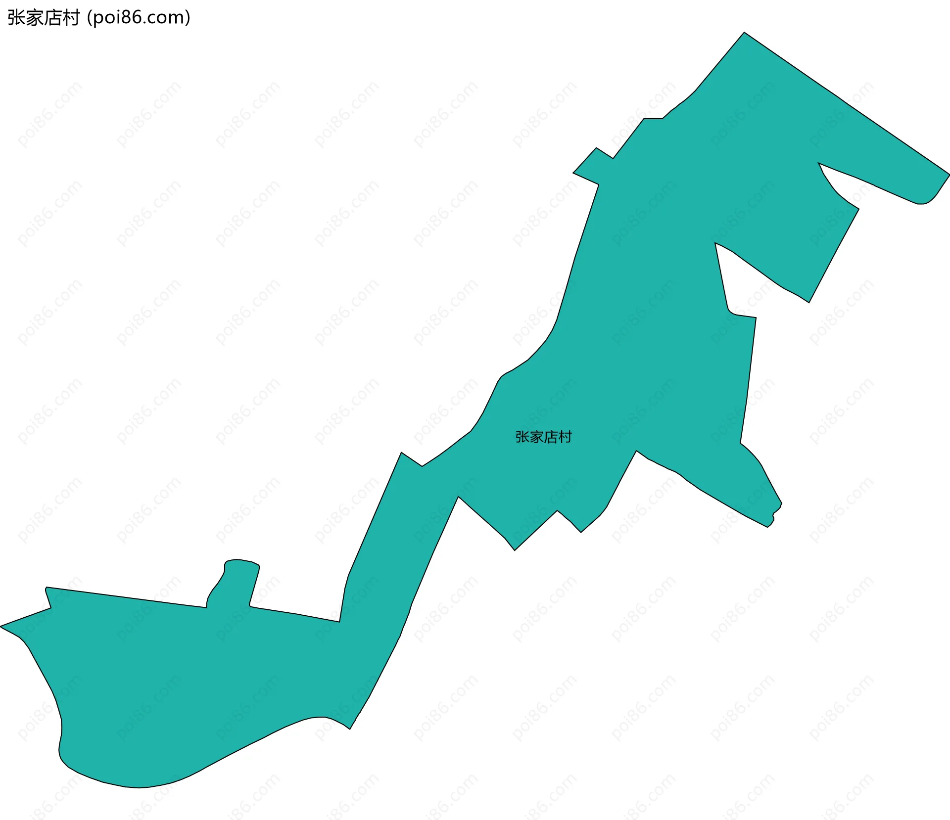 张家店村边界地图