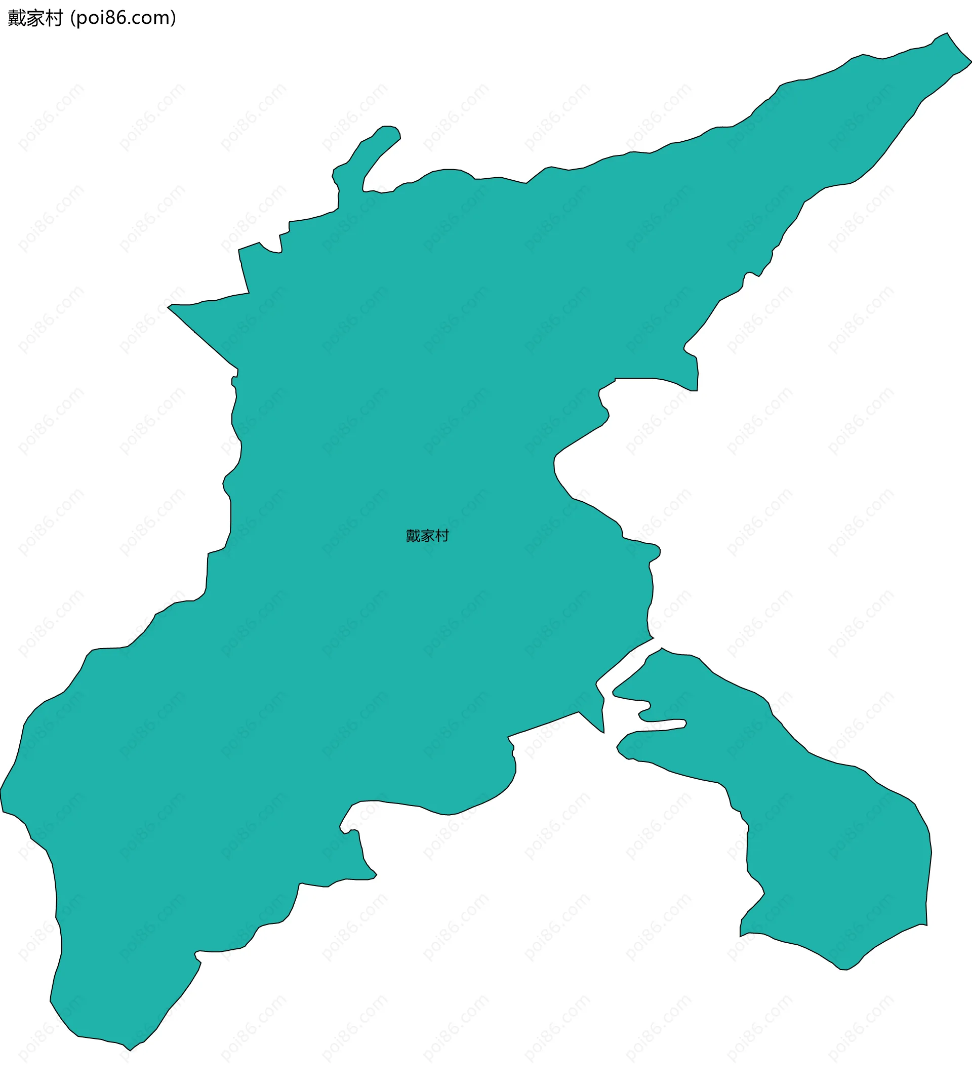 戴家村边界地图
