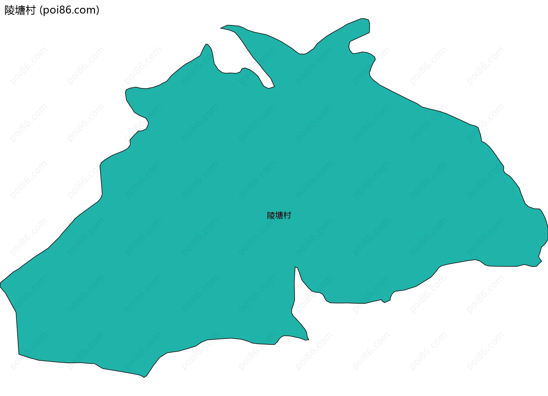陵塘村边界地图