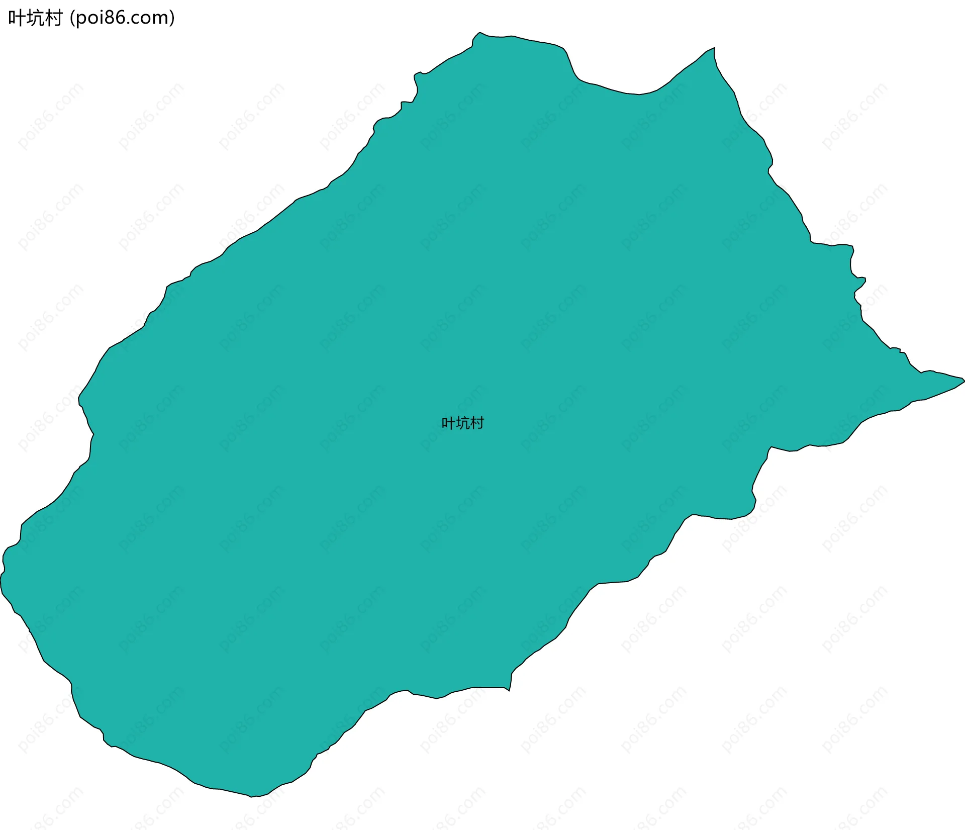 叶坑村边界地图