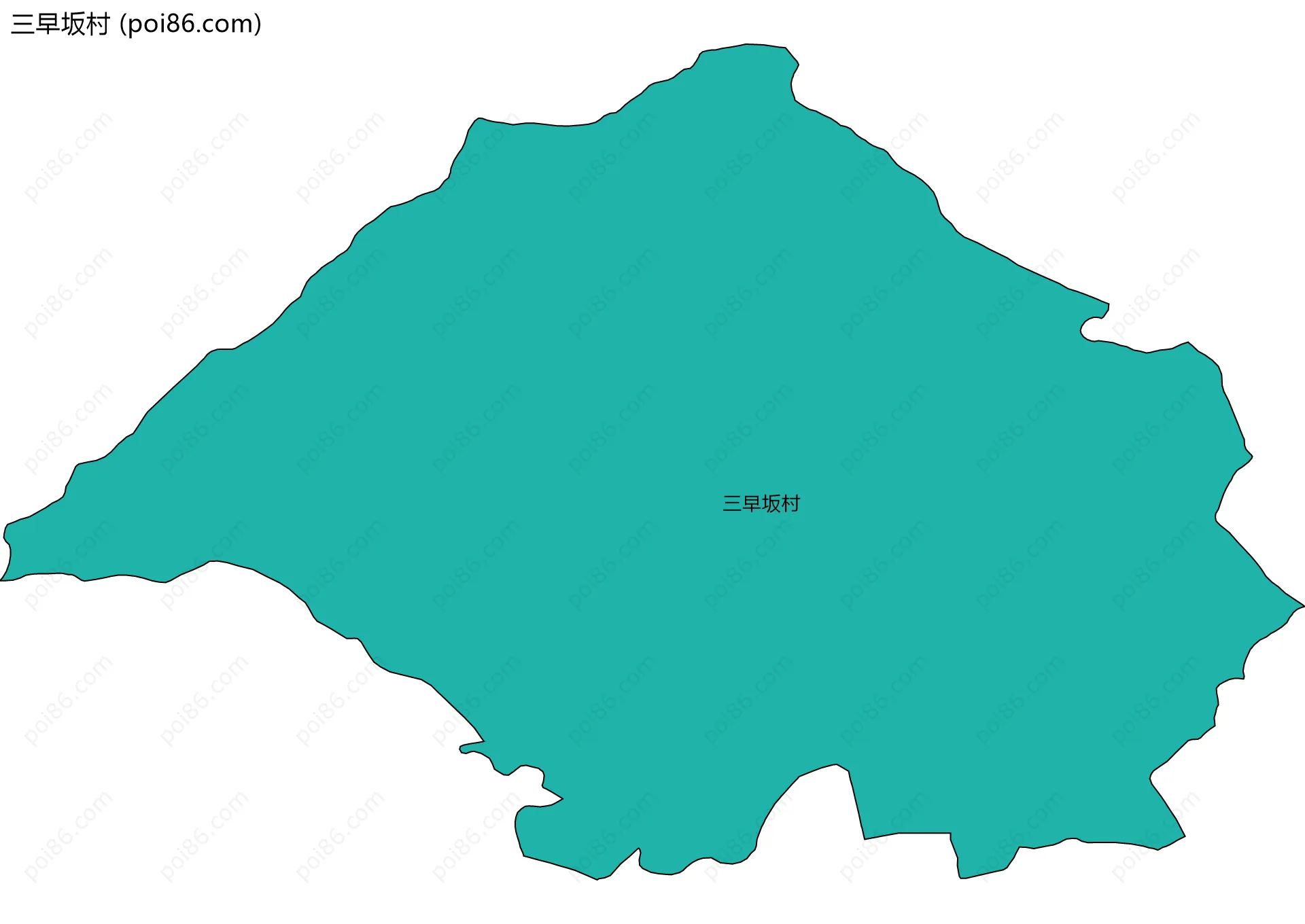三早坂村边界地图