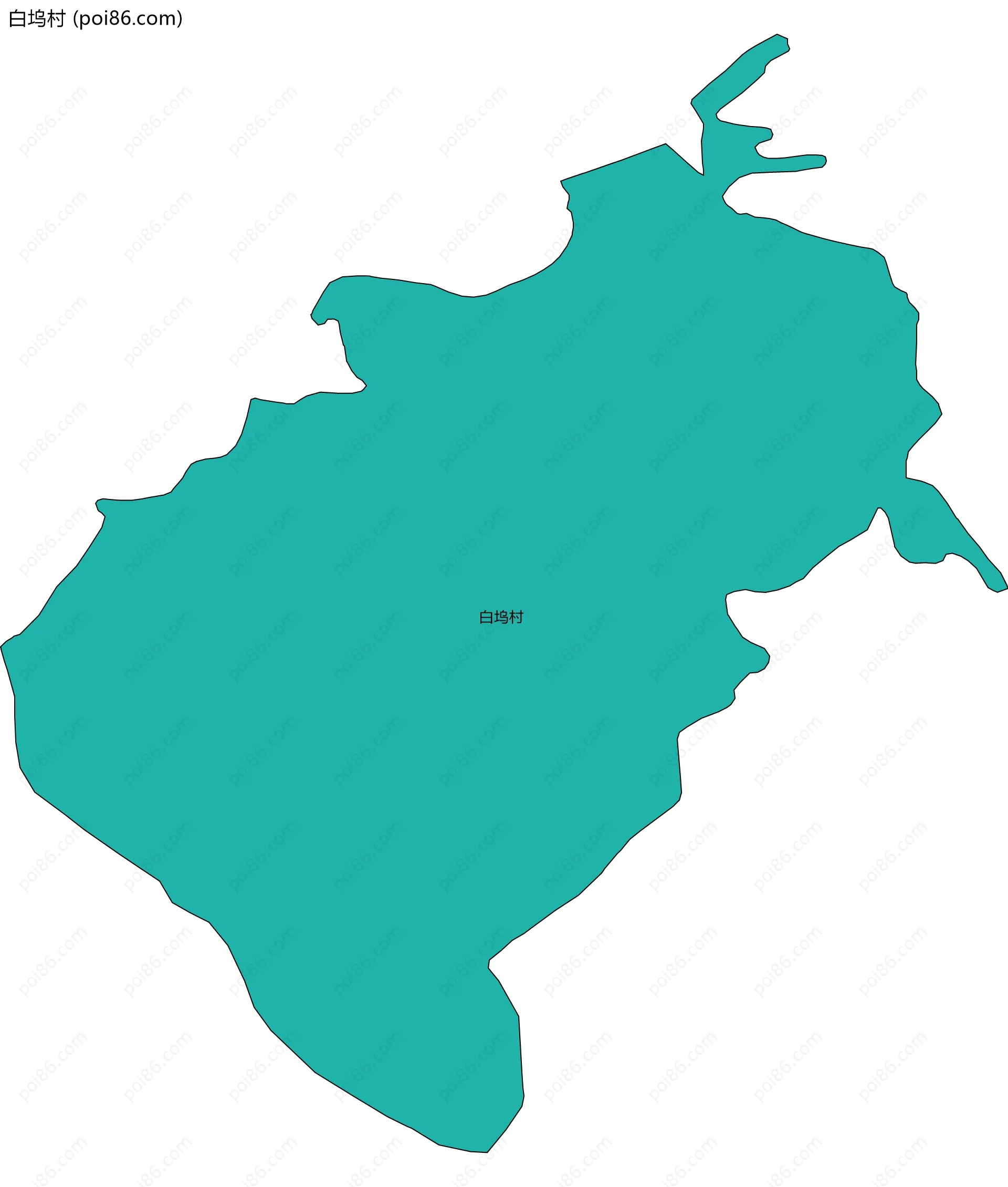 白坞村边界地图