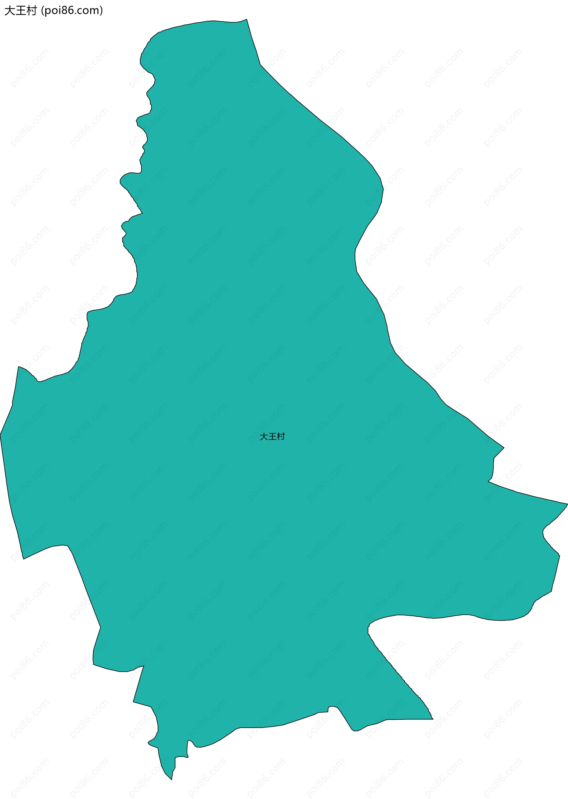 大王村边界地图