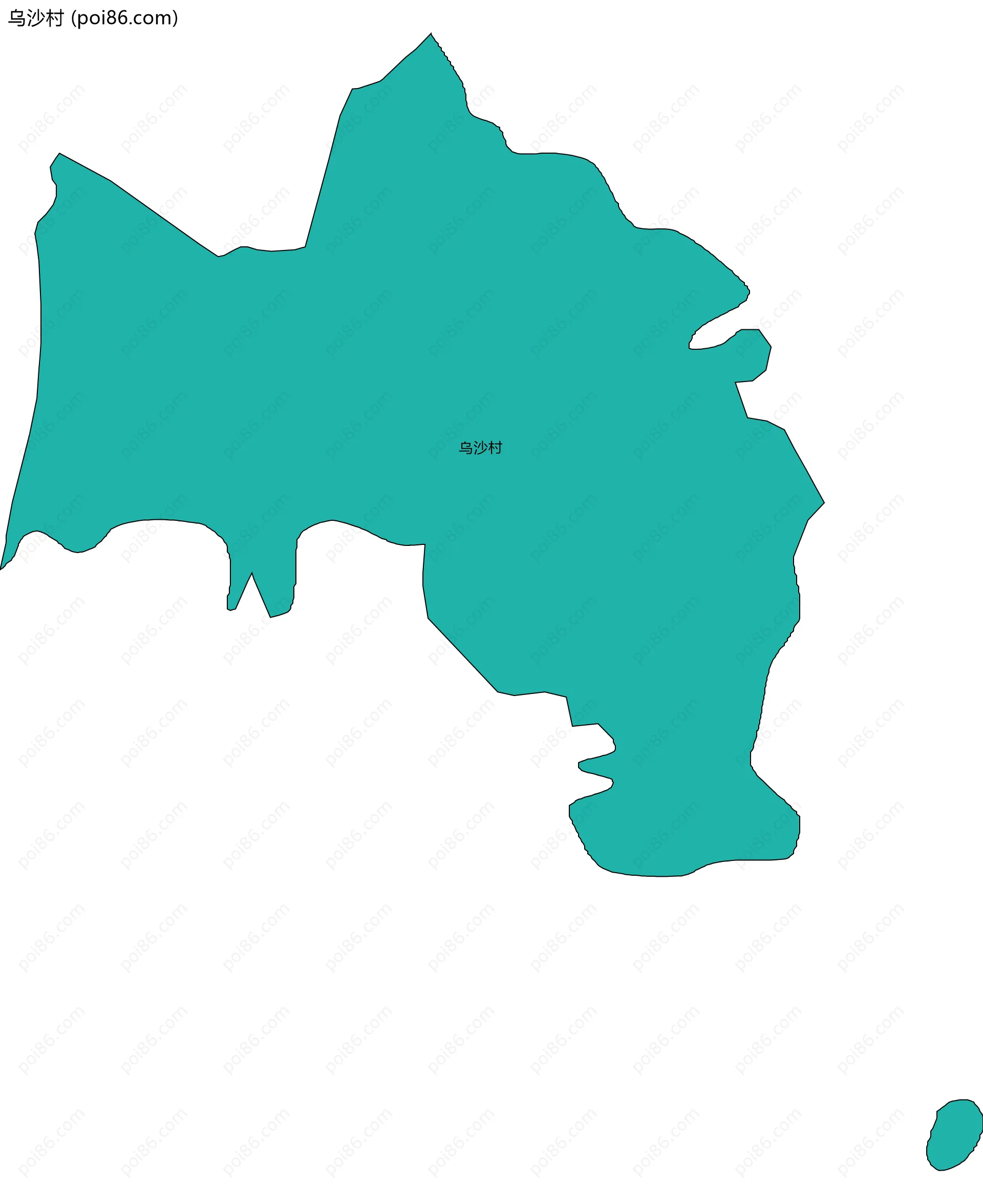 乌沙村边界地图