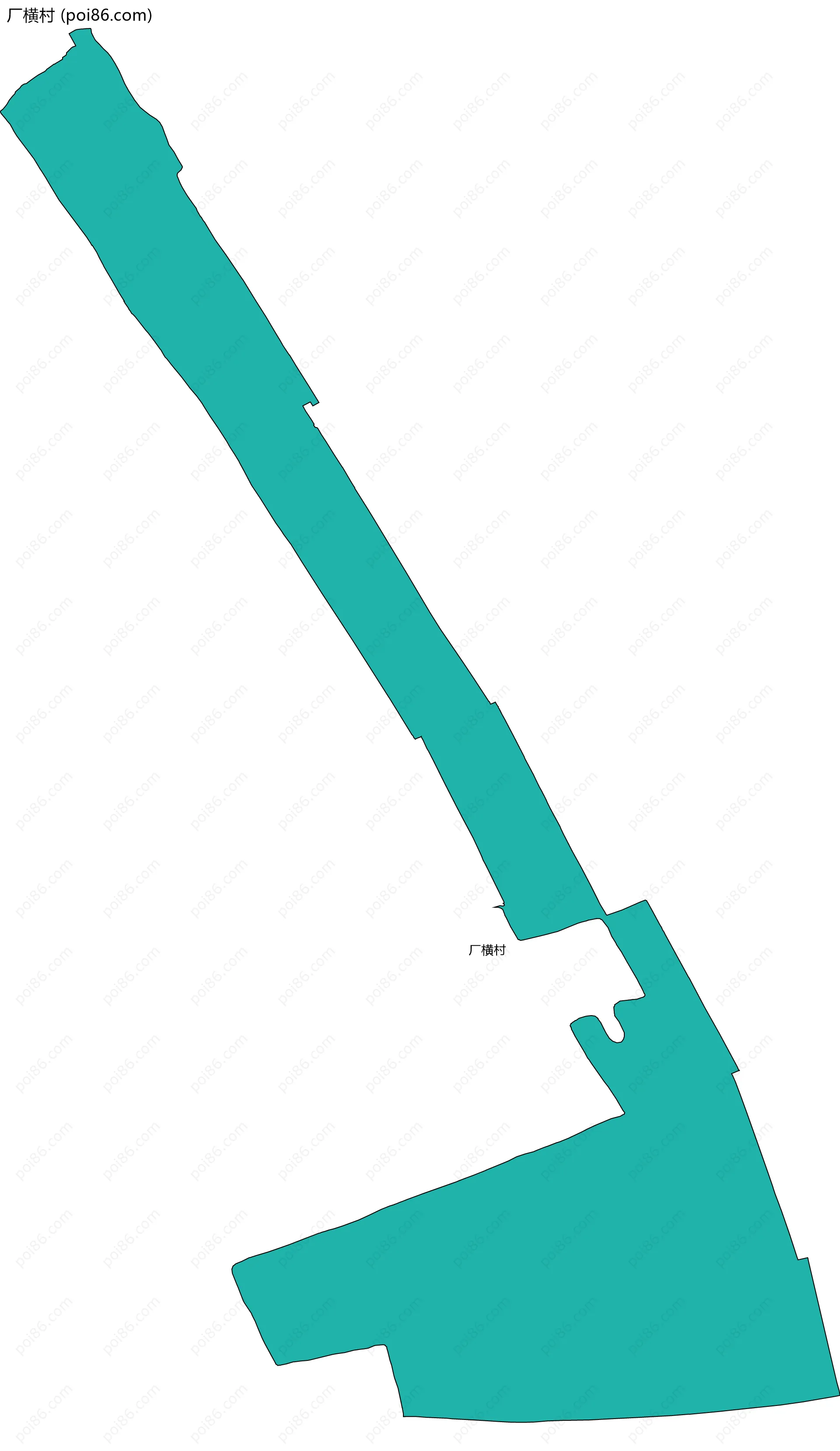 厂横村边界地图