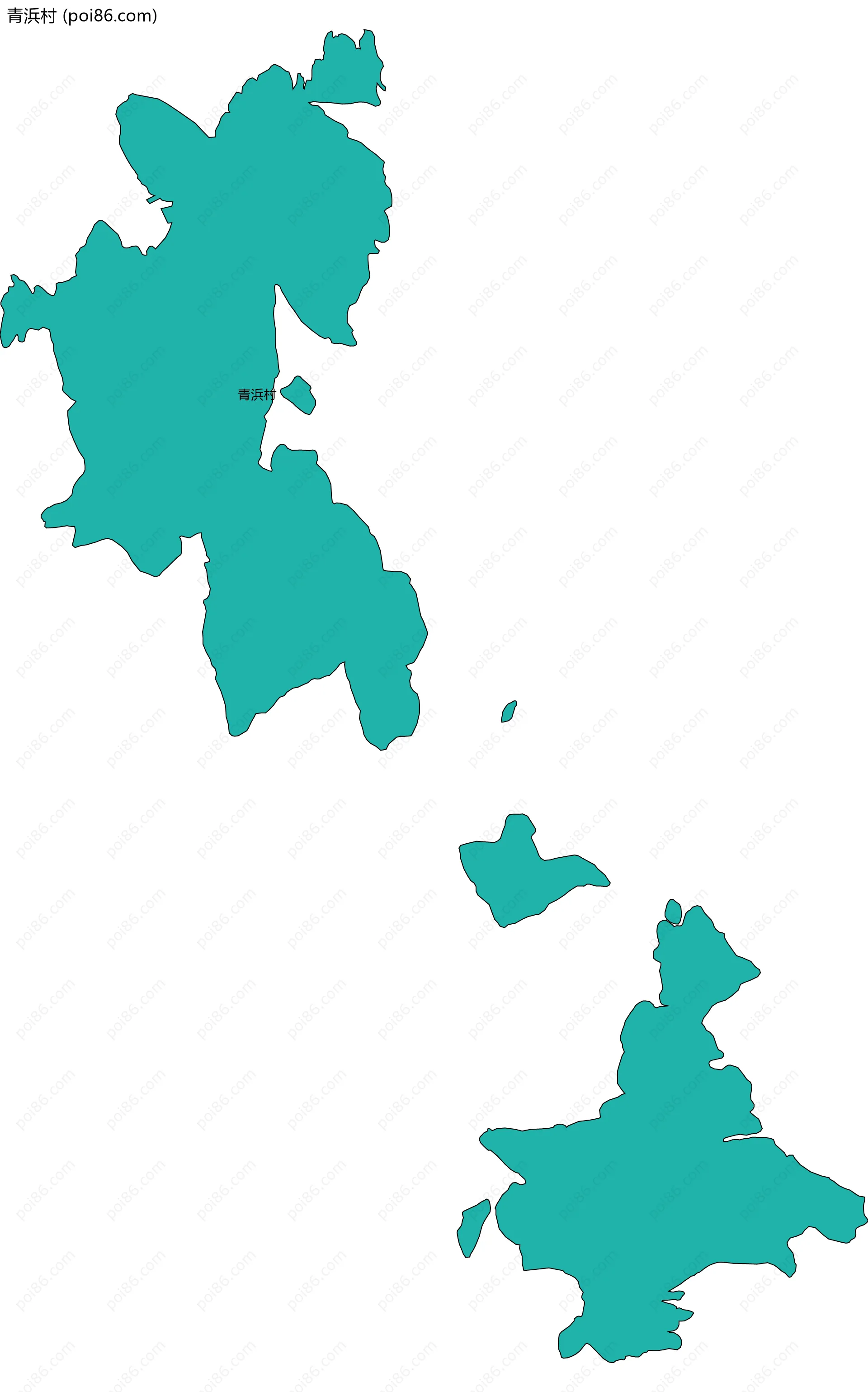 青浜村边界地图