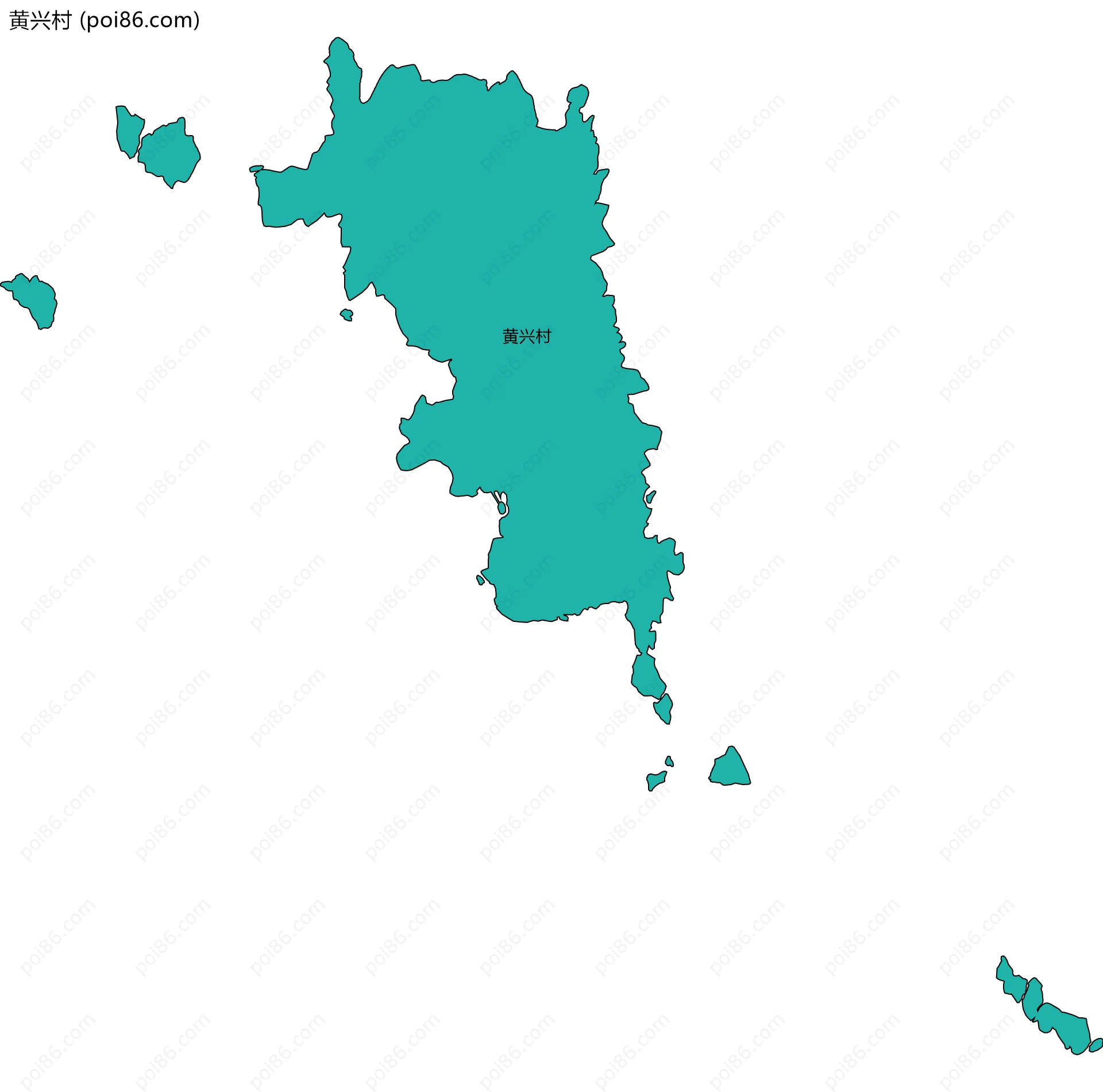 黄兴村边界地图