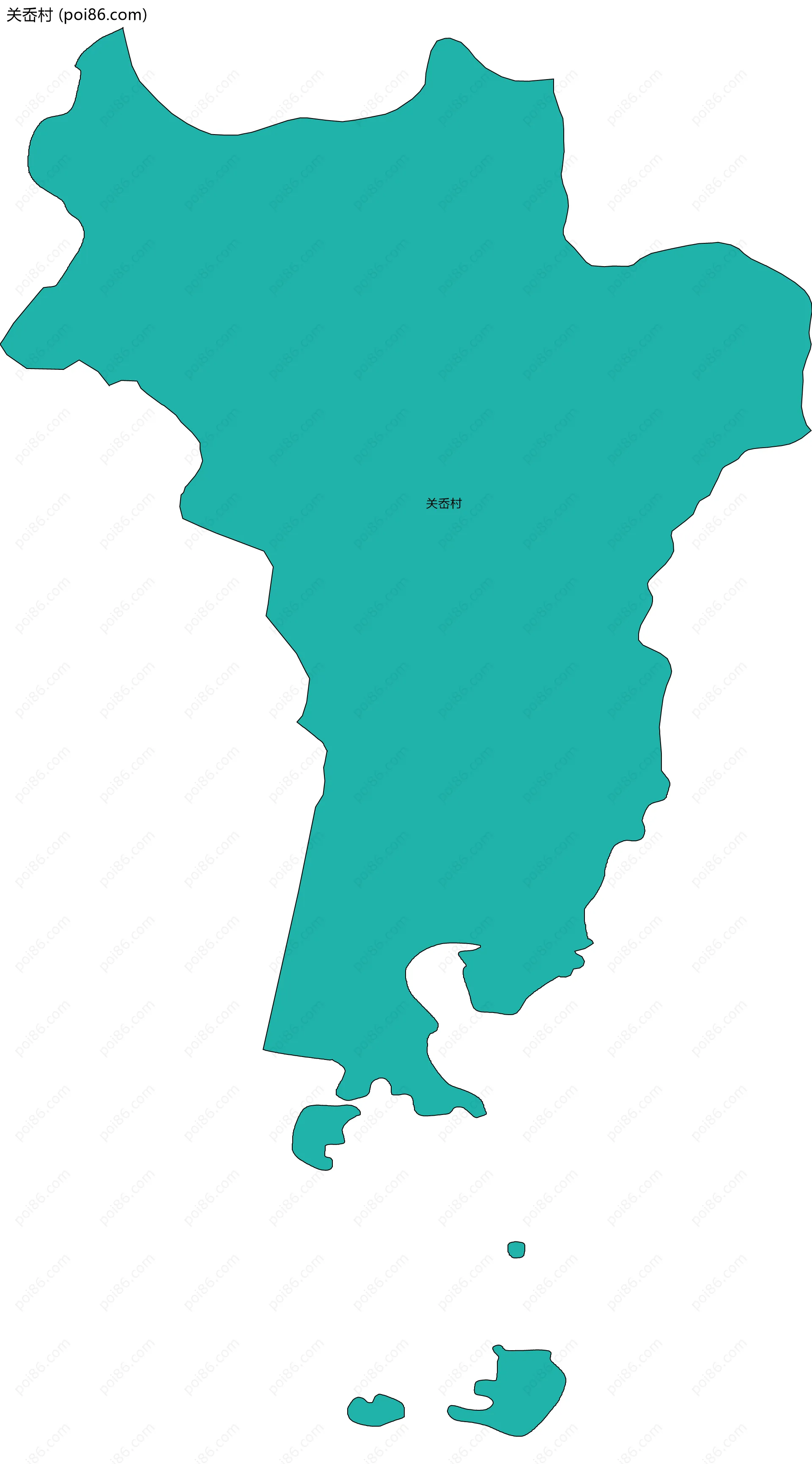 关岙村边界地图