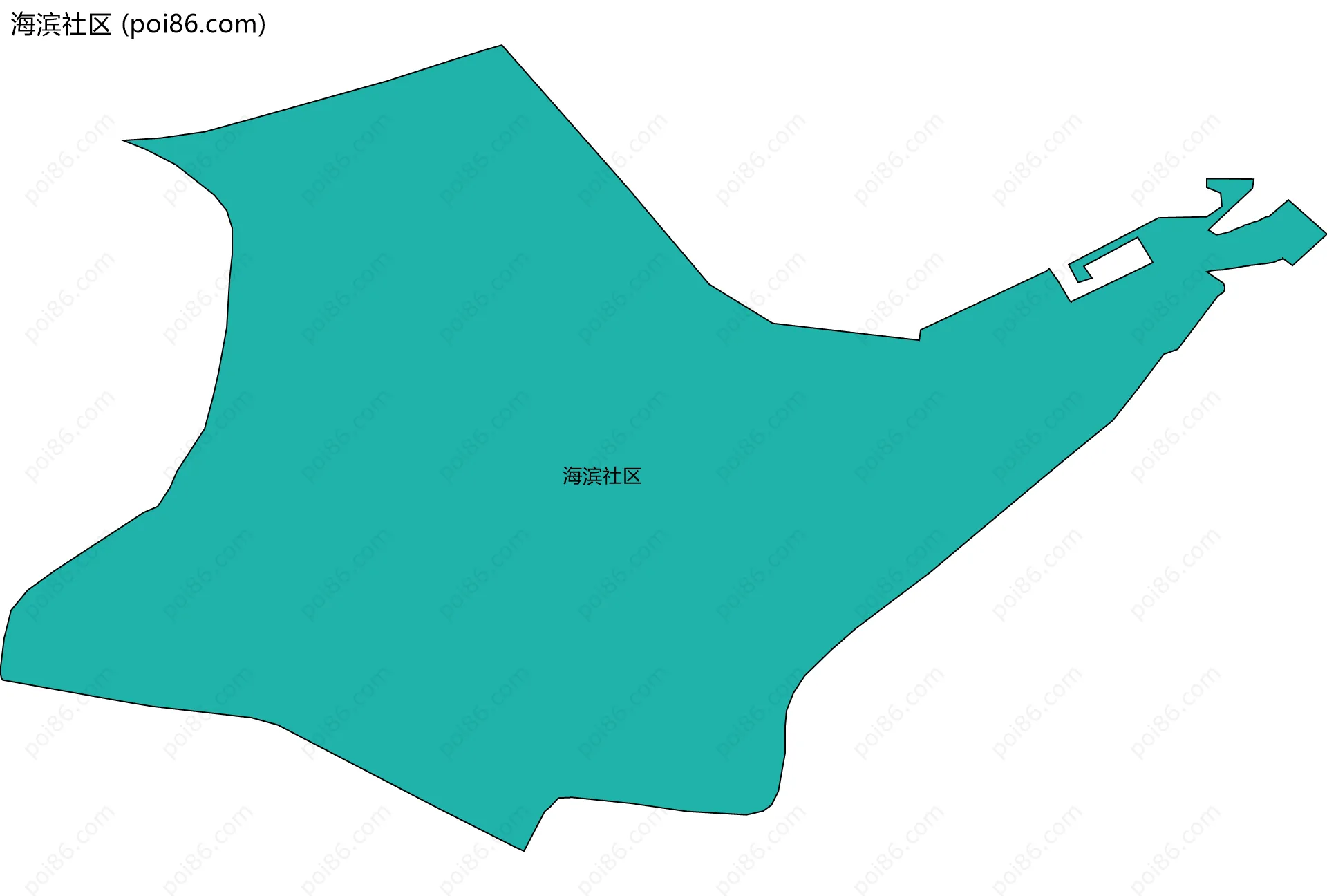 海滨社区边界地图