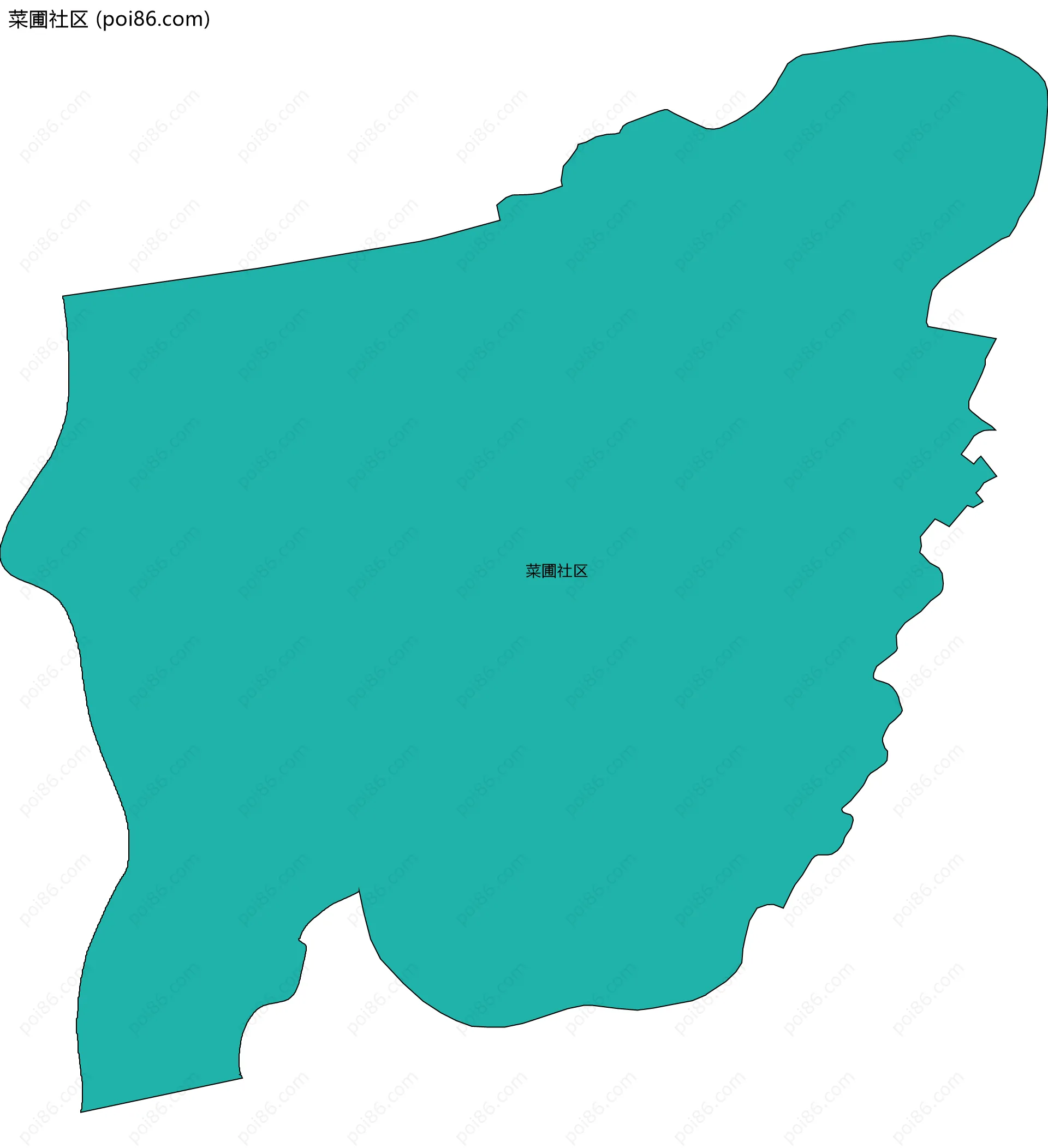菜圃社区边界地图