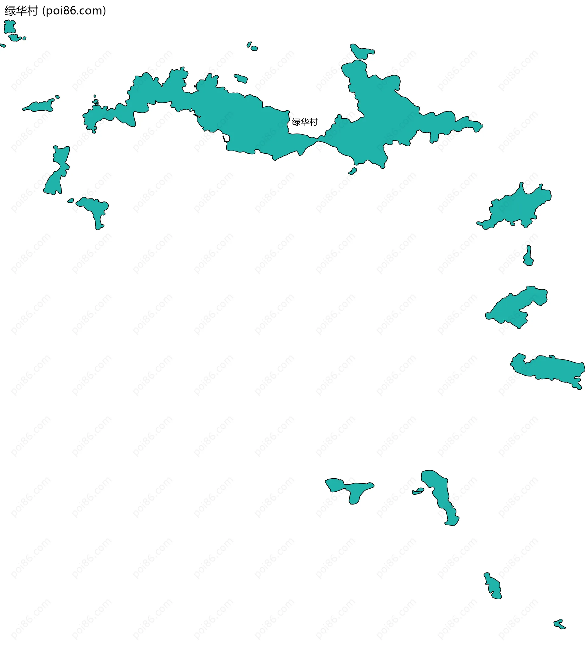 绿华村边界地图