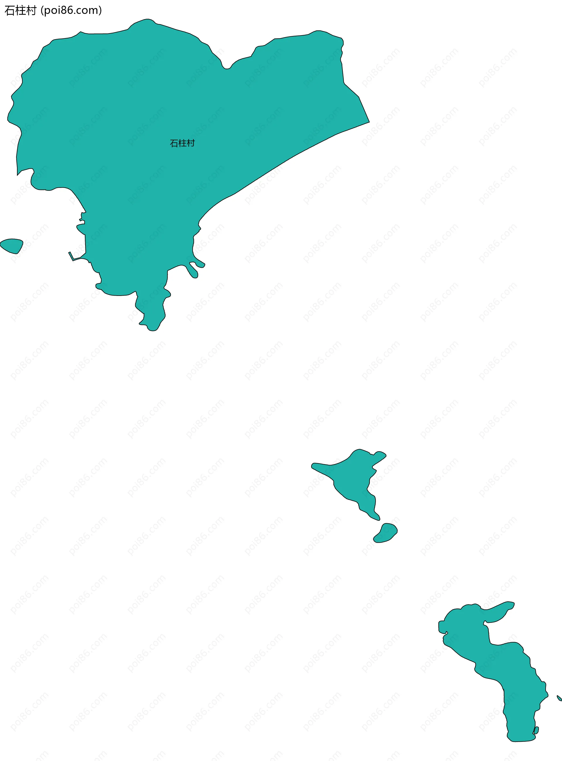 石柱村边界地图