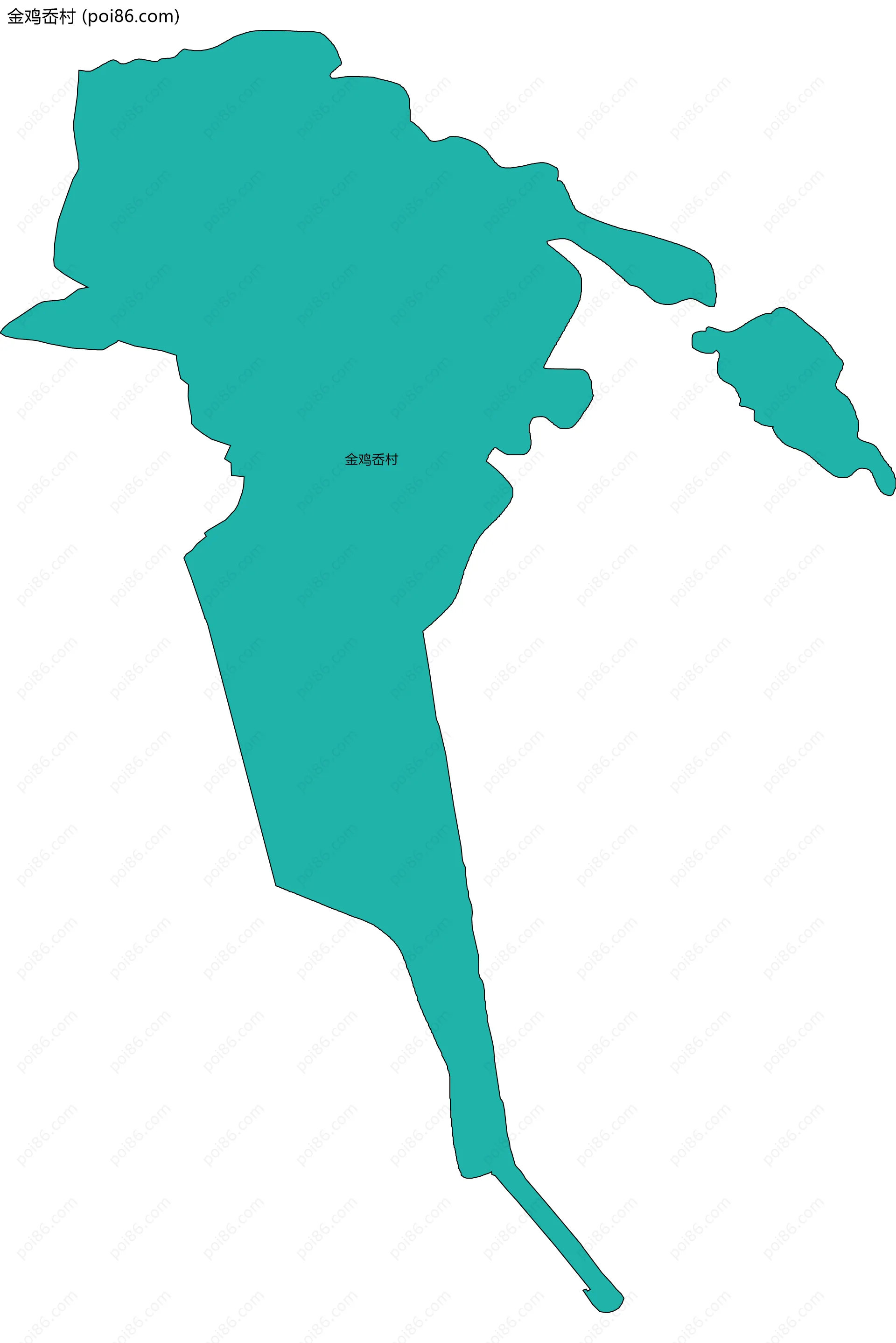 金鸡岙村边界地图