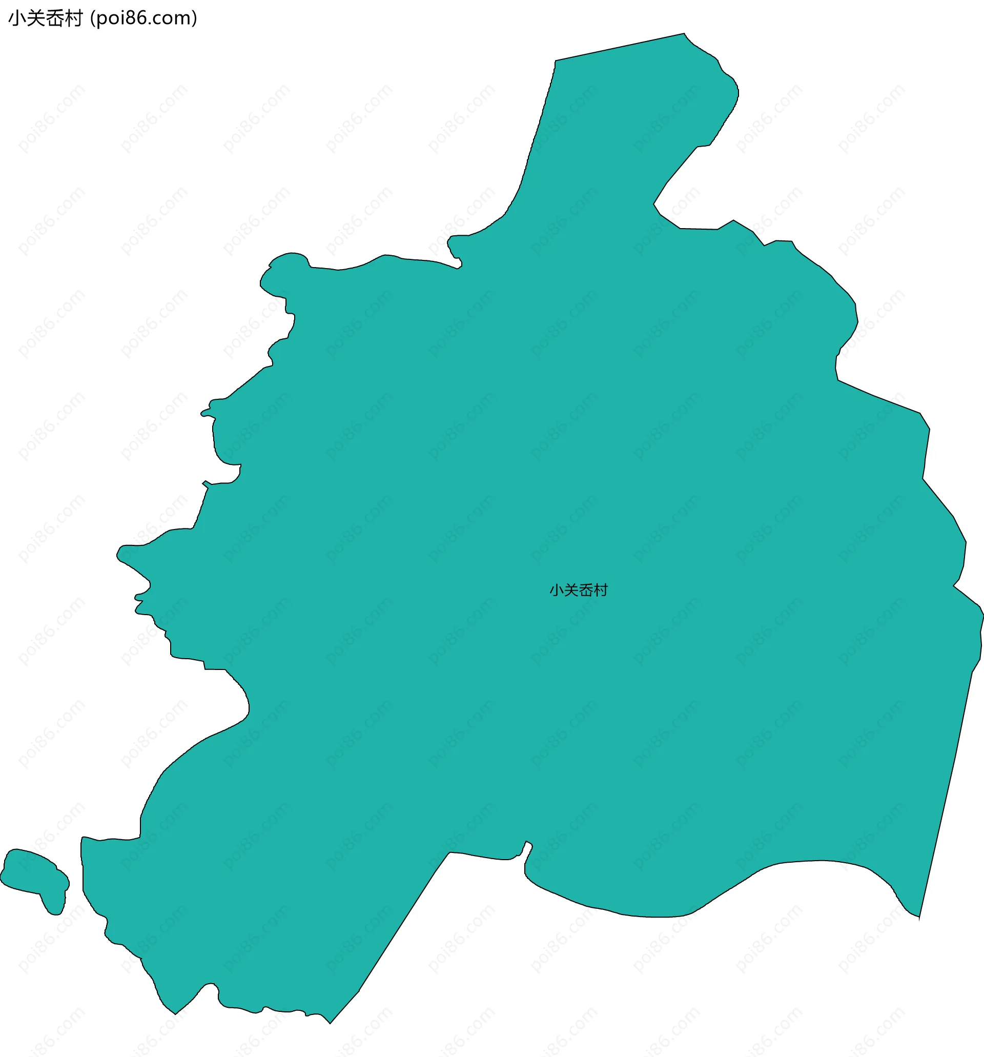 小关岙村边界地图