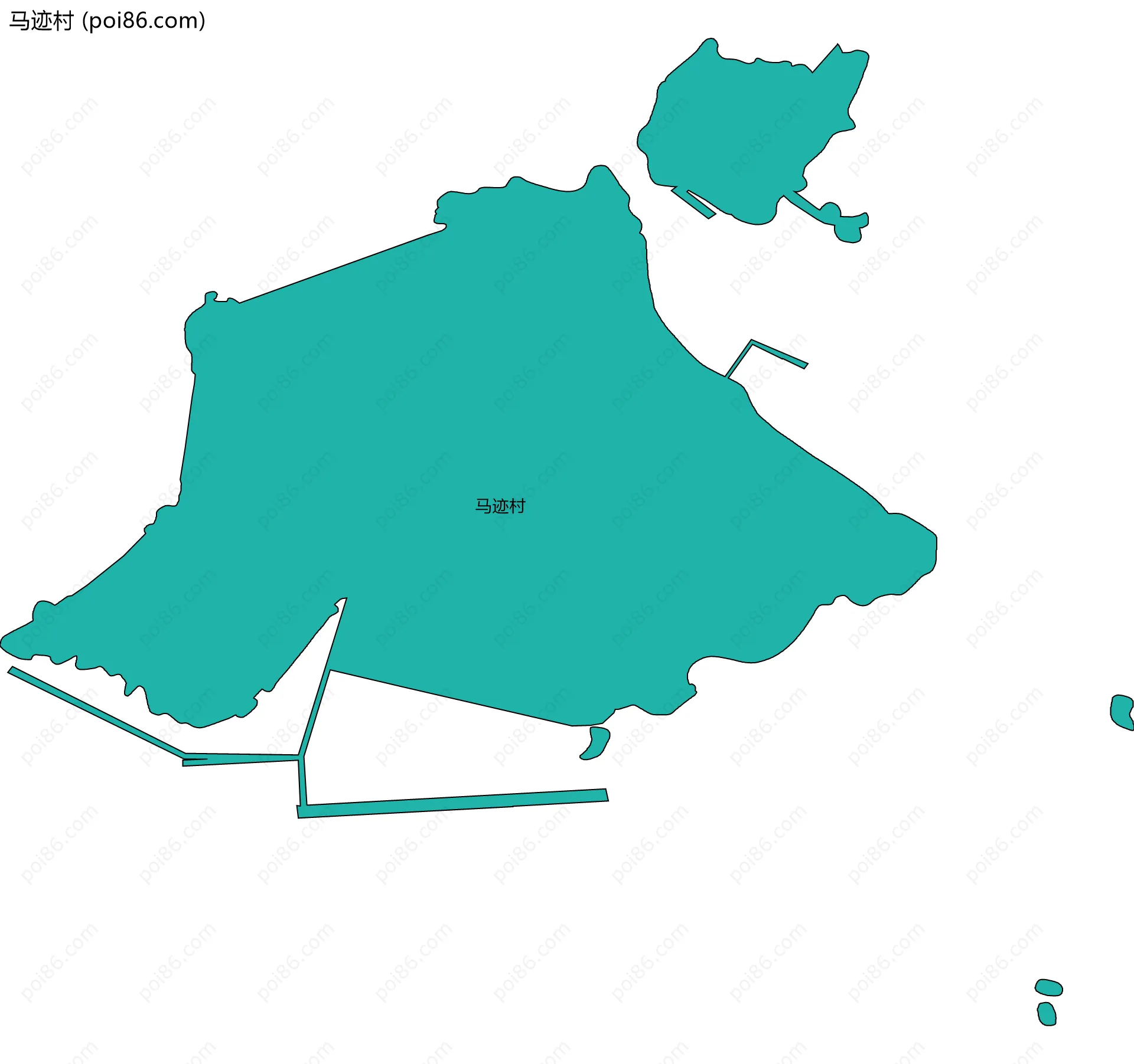 马迹村边界地图