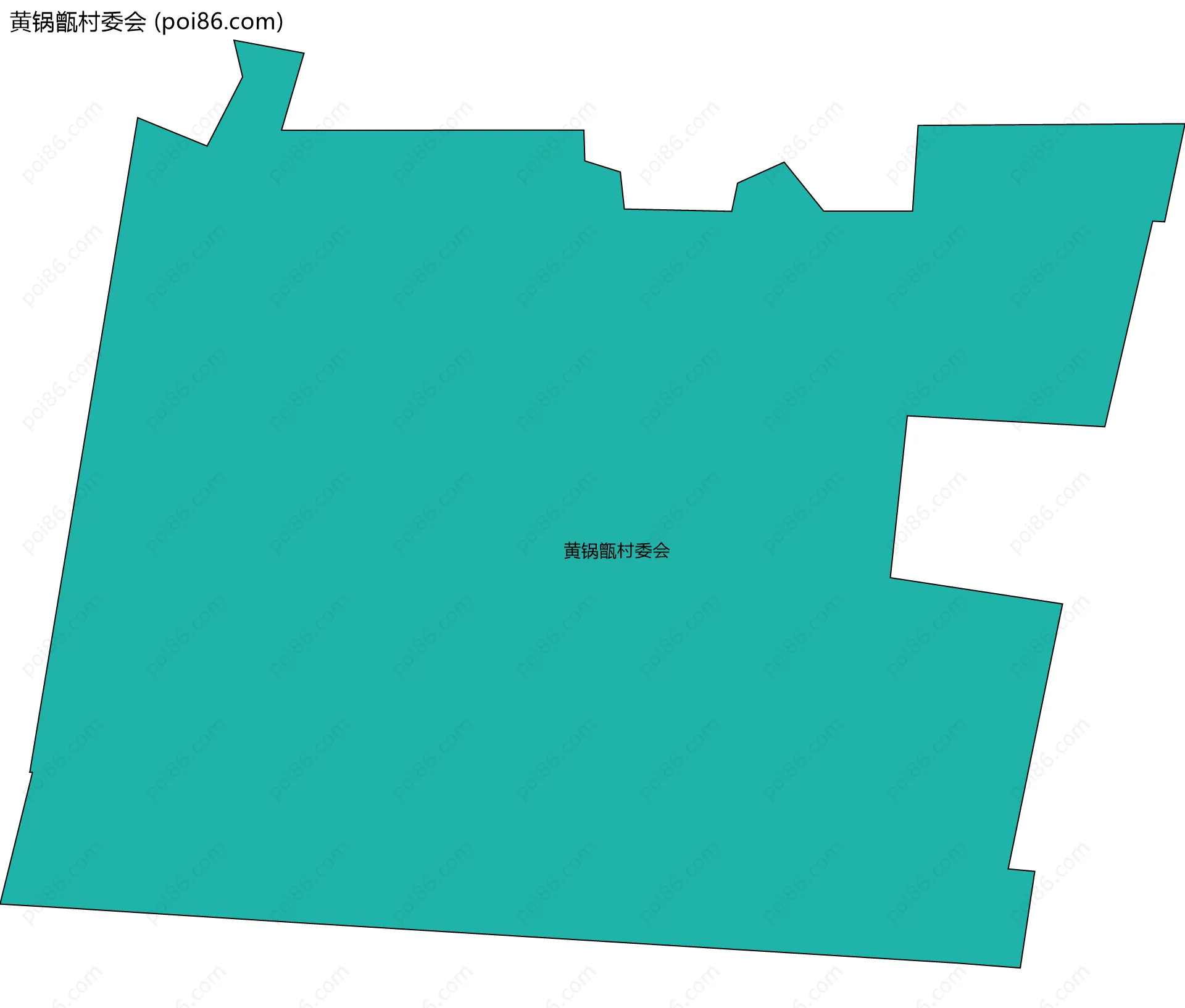 黄锅甑村委会边界地图