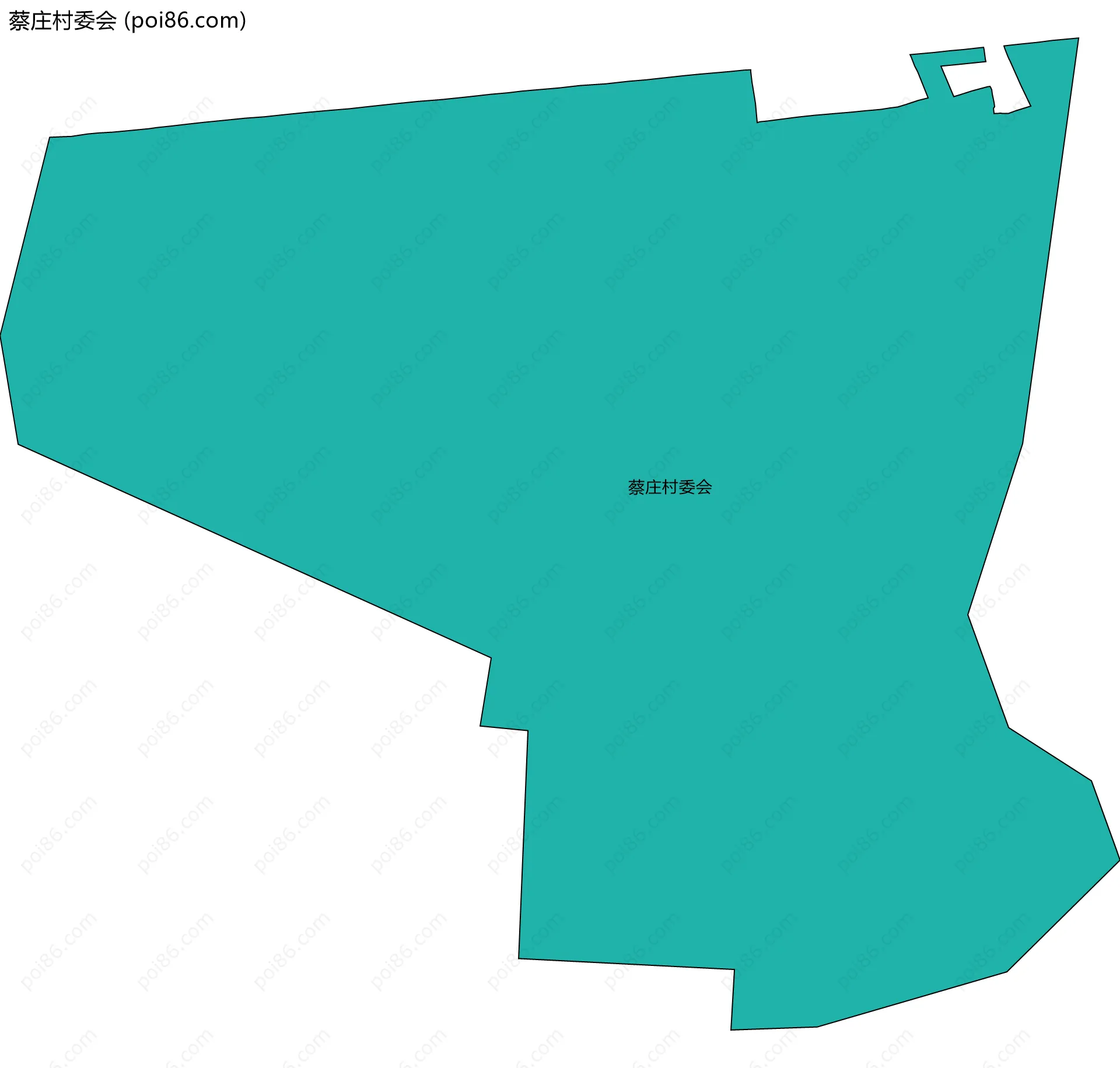 蔡庄村委会边界地图