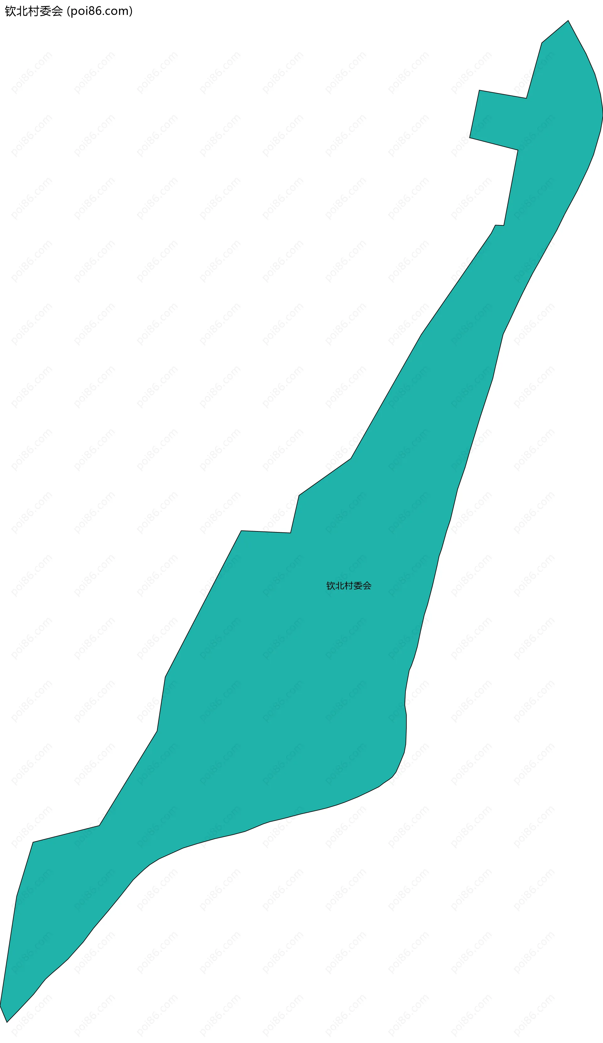 钦北村委会边界地图