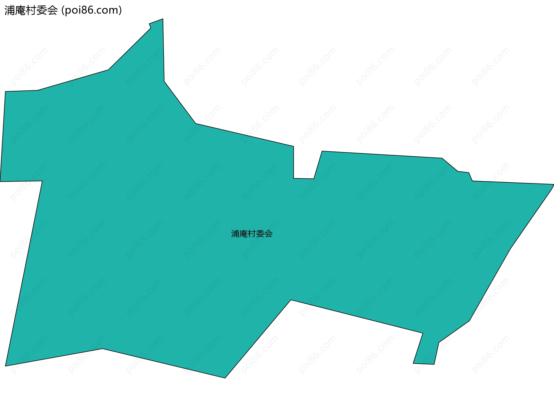 浦庵村委会边界地图