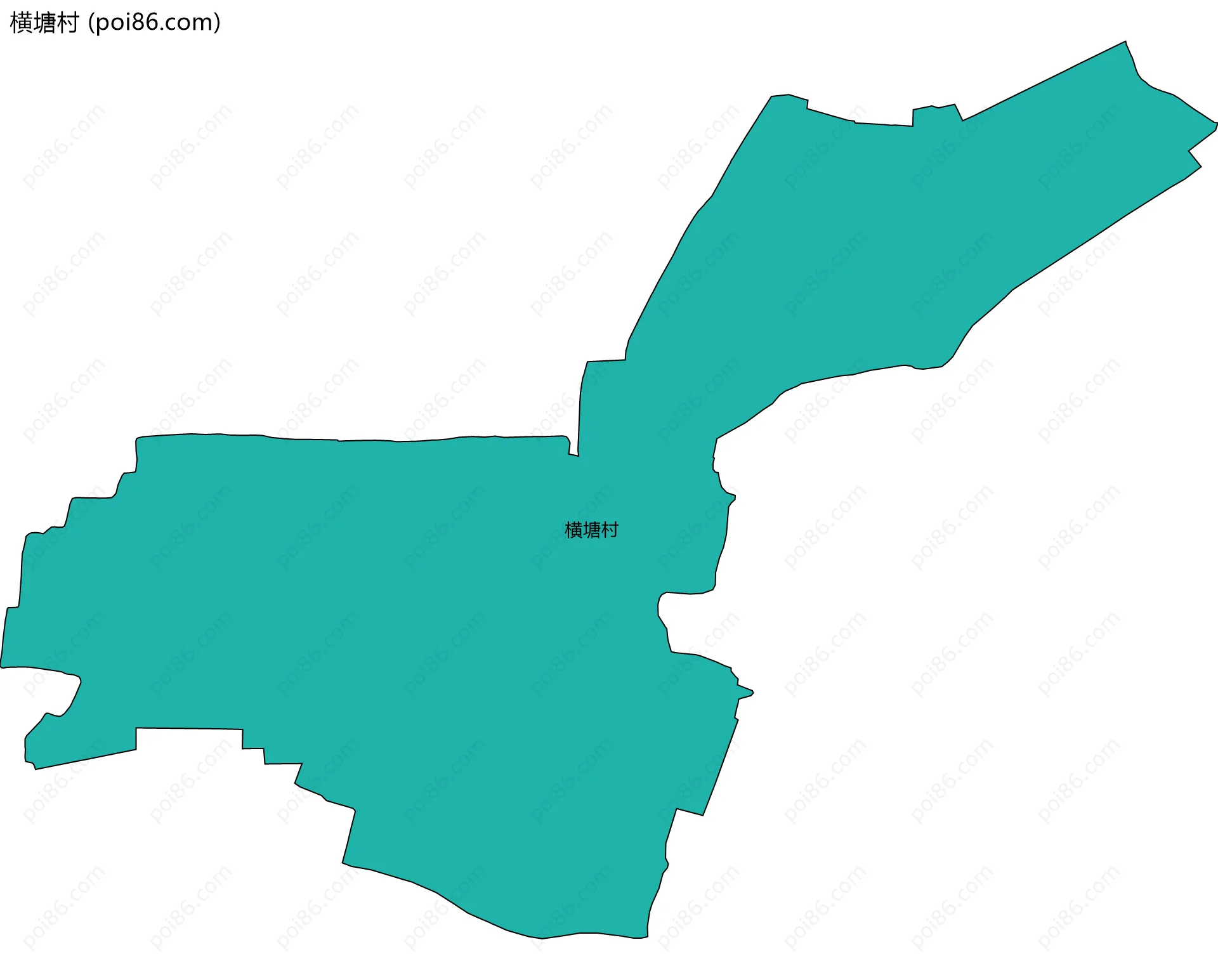 横塘村边界地图