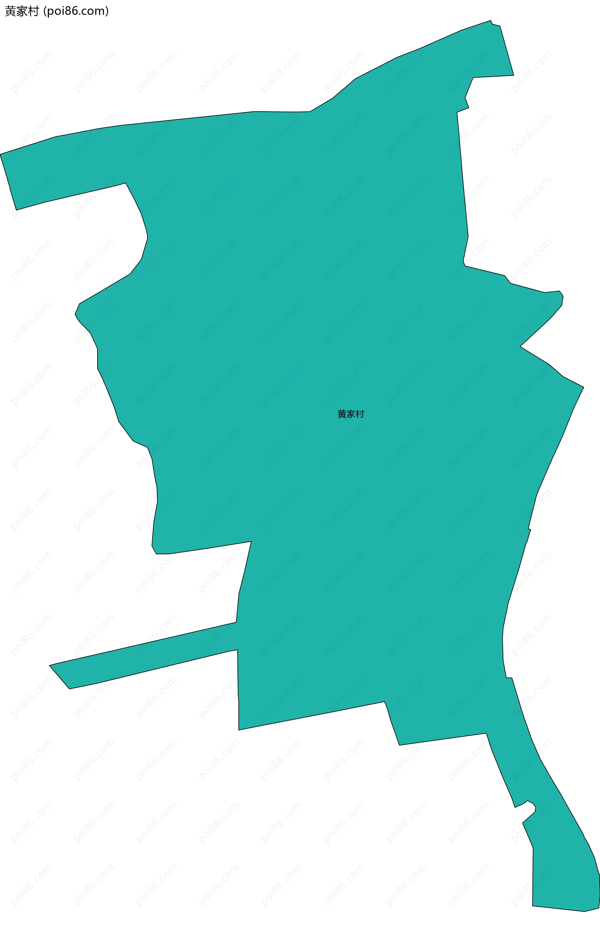 黄家村边界地图