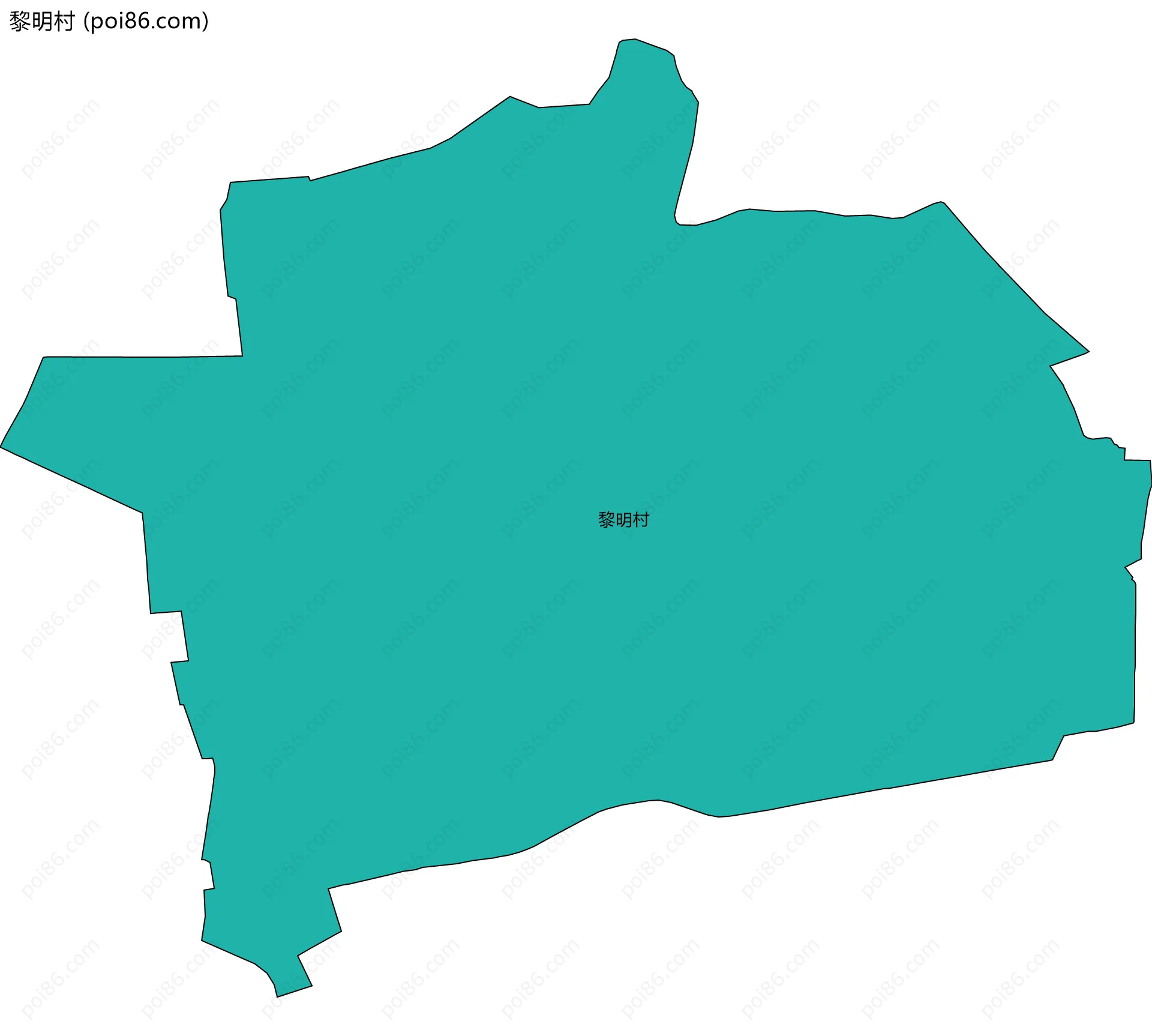 黎明村边界地图