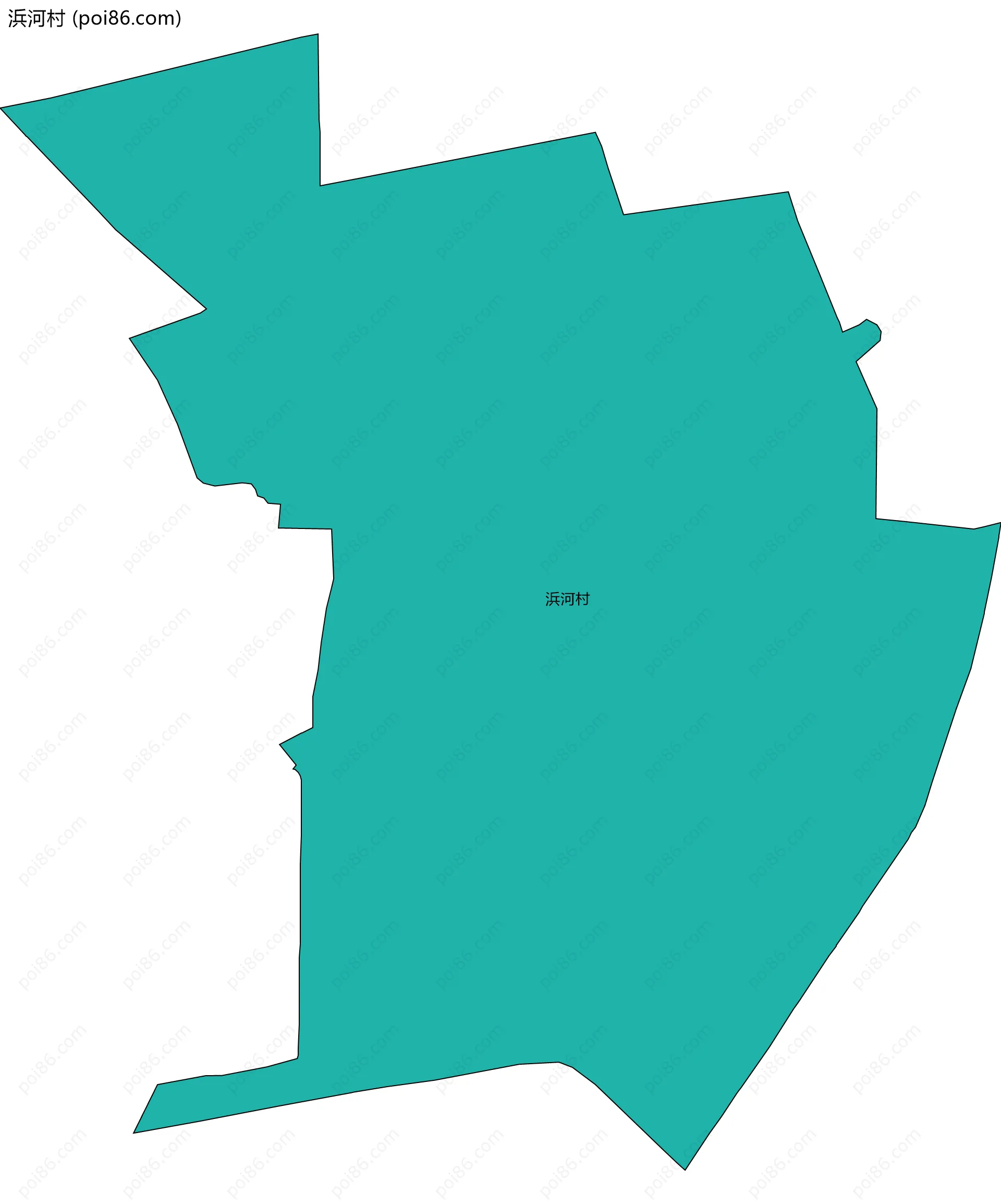 浜河村边界地图